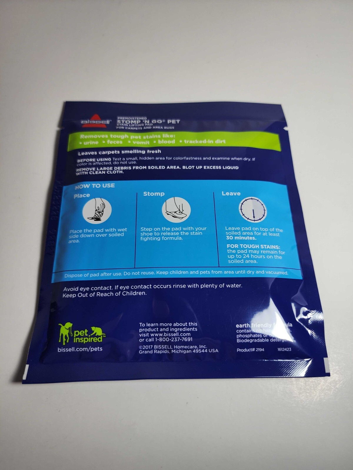 Box of 20 Bissell Stomp ‘N Go Pet Lifting Pads + Oxy Stain Carpet Rug Cleaning