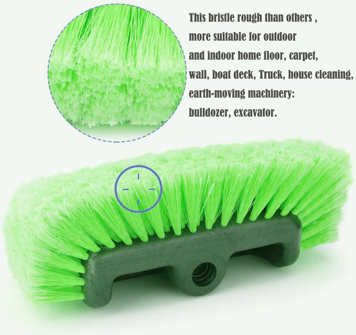 12″ Car Wash Brush with Medium Soft Bristle for Auto RV Truck Boat Camper Exteri