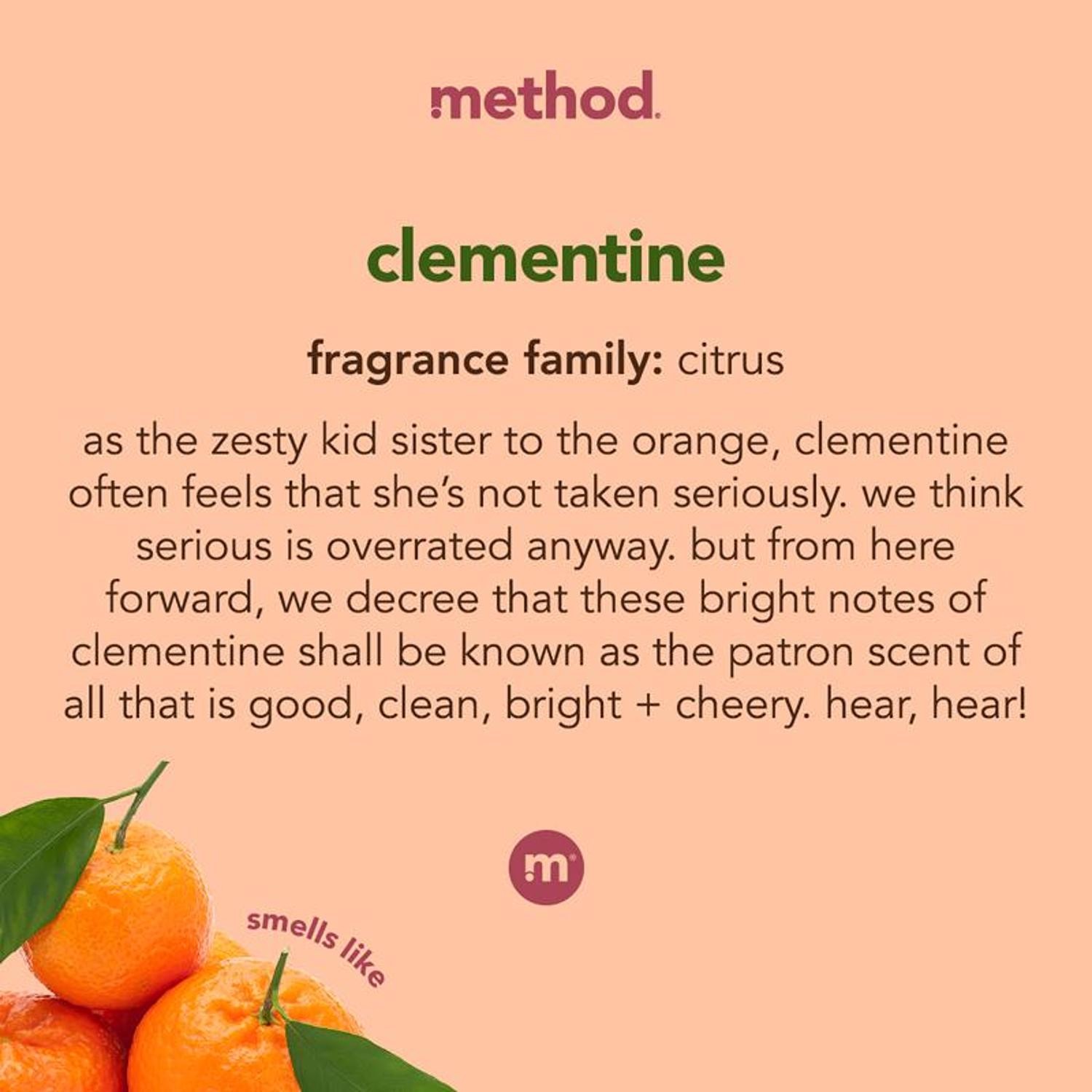 Method 00735 Clementine Scent Biodegradable Dish Soap 18 oz. (Pack of 6)