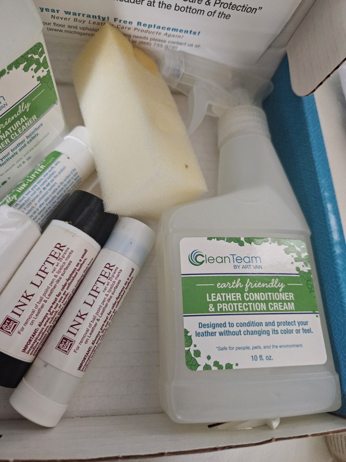 Art van leather cleaning & protection plus fresh stain wipes