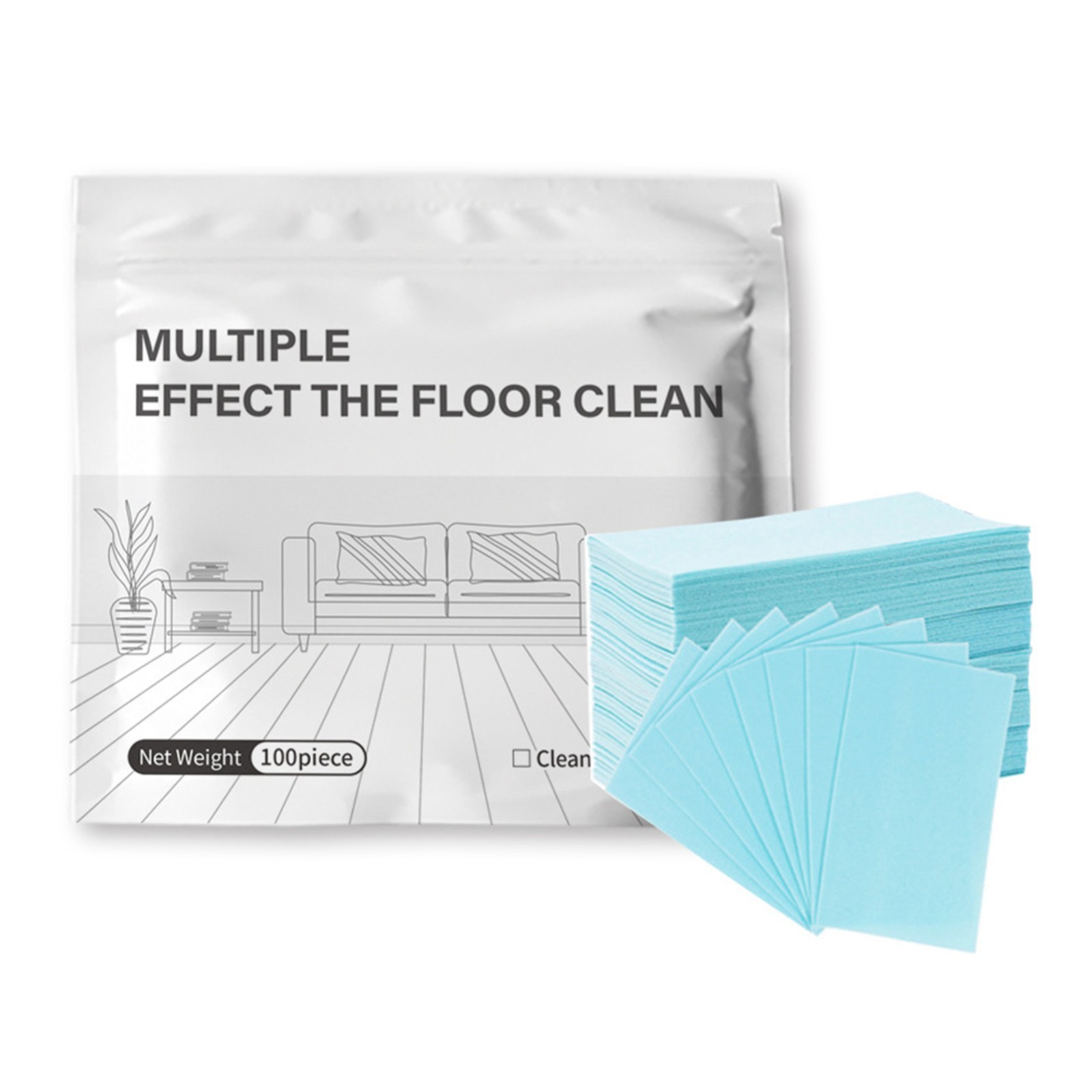 100PCS Multi -Surface Floor Cleaner Sheets Concentrated Dissolvable Mop Cleaning
