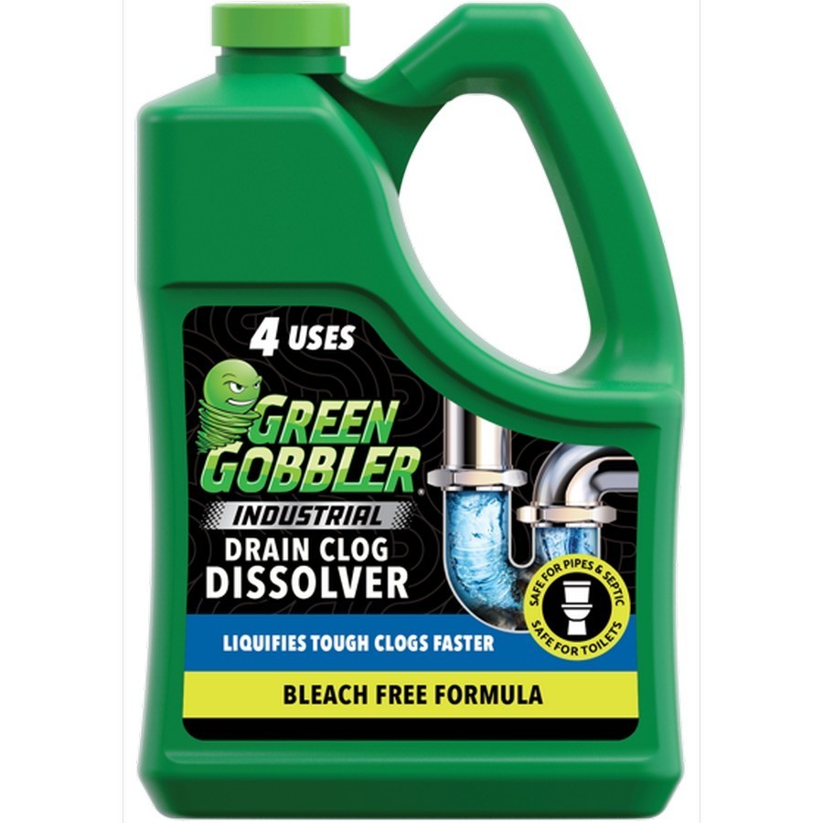 Green Gobbler Industrial Strength Drain Clog Remover & Cleaner Liquid Gel- 64oz