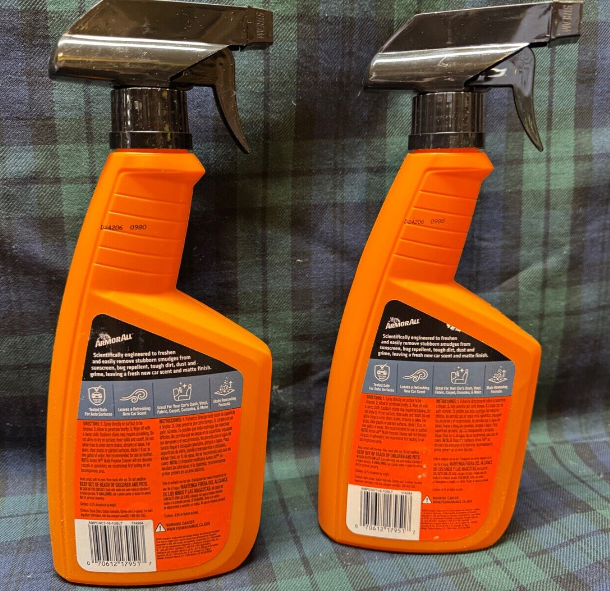 2 – Armor All Multi Purpose Car Cleaner Spray All Auto Surfa 16 Fl New Car Scent