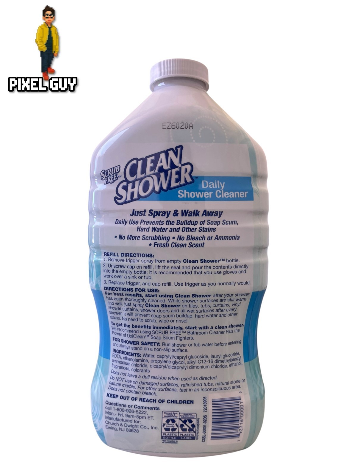 Clean Shower Daily Shower Cleaner Refill Fresh Clean Scent 60fl oz