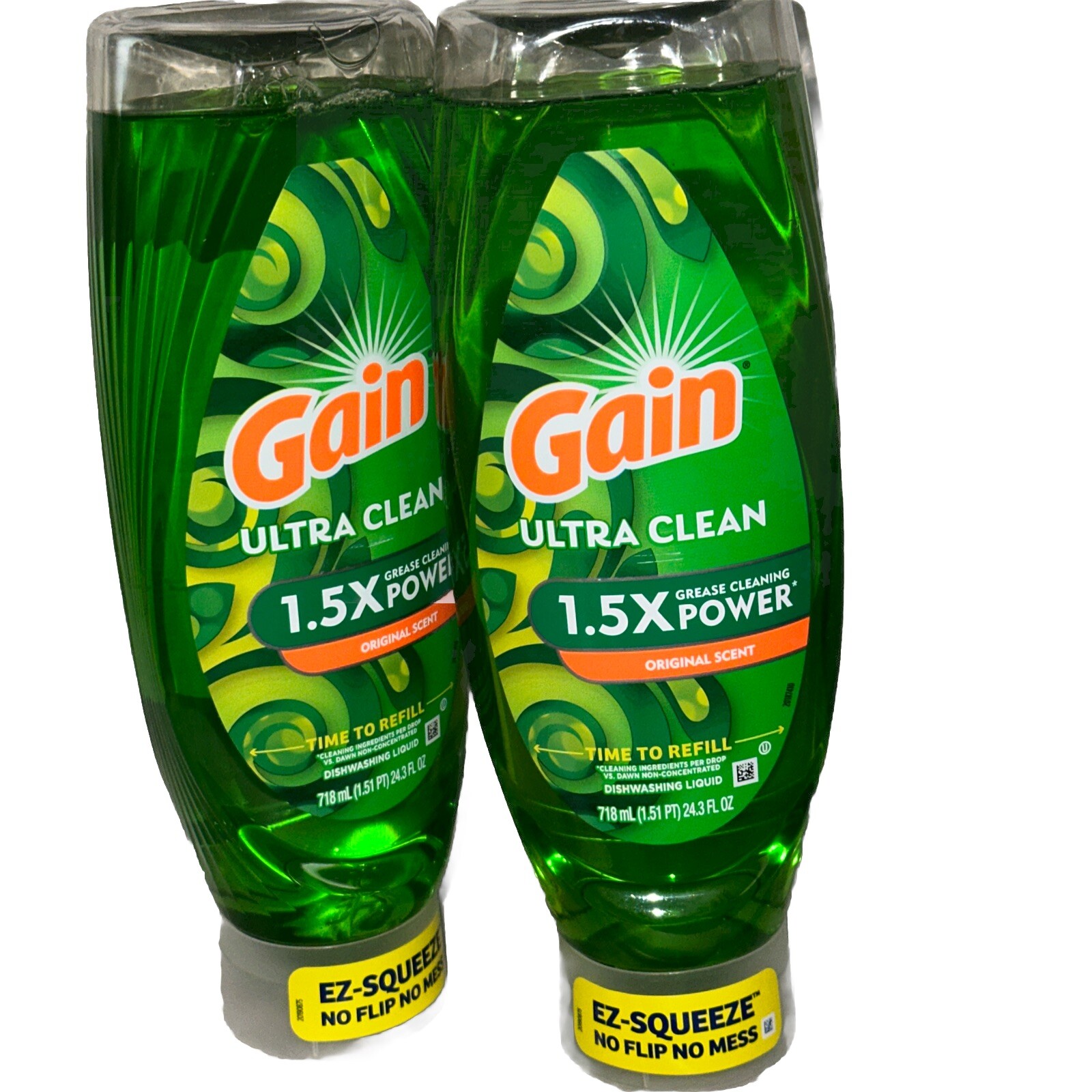 GAIN 💚 ORIGINAL SCENT Ultra Clean Dishwashing Liquid EZ-Squeeze 24.3fl.oz-2