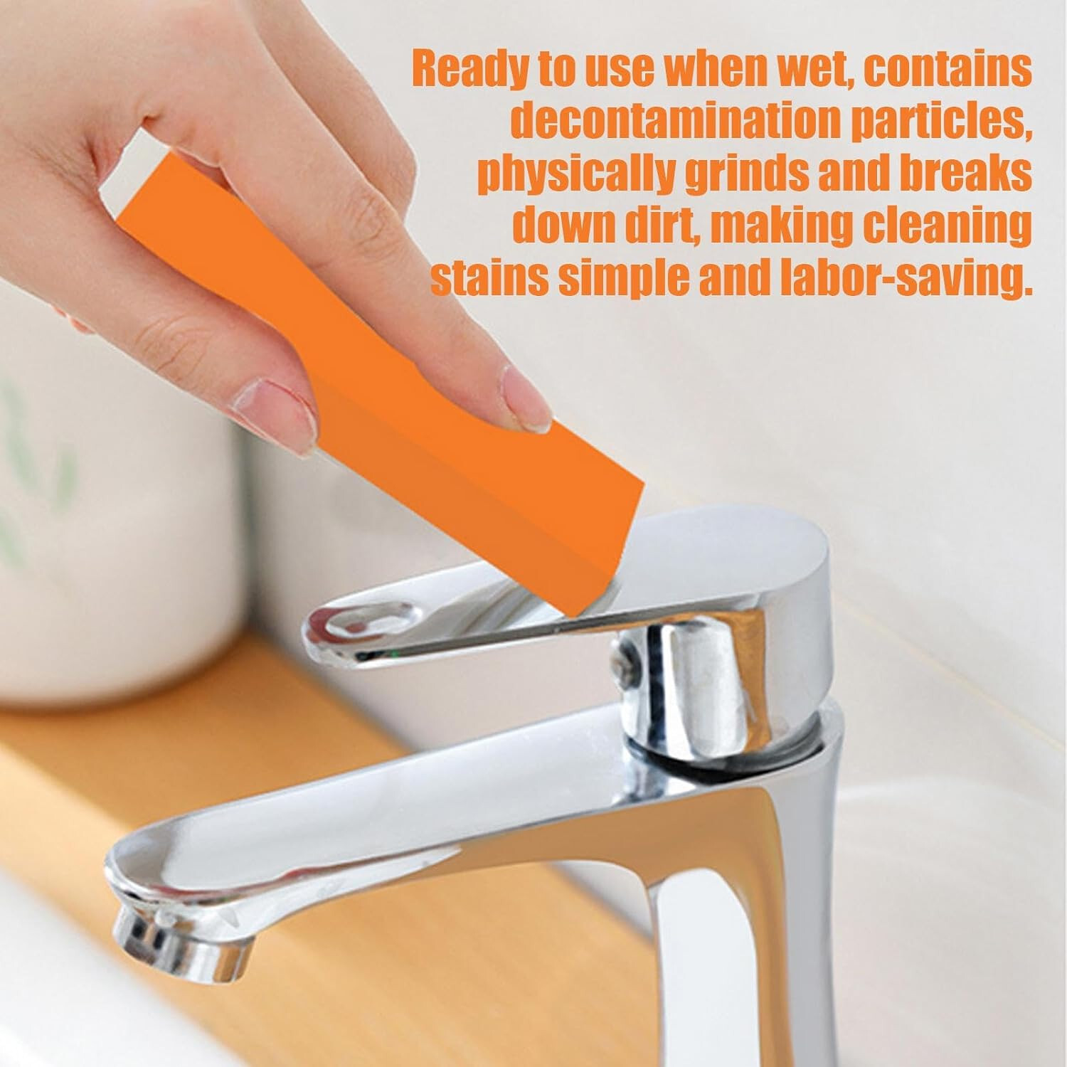 Kitchen Oil Stain Remover Scratch Eraser Limescale Eraser Kitchen Faucet Cleaner