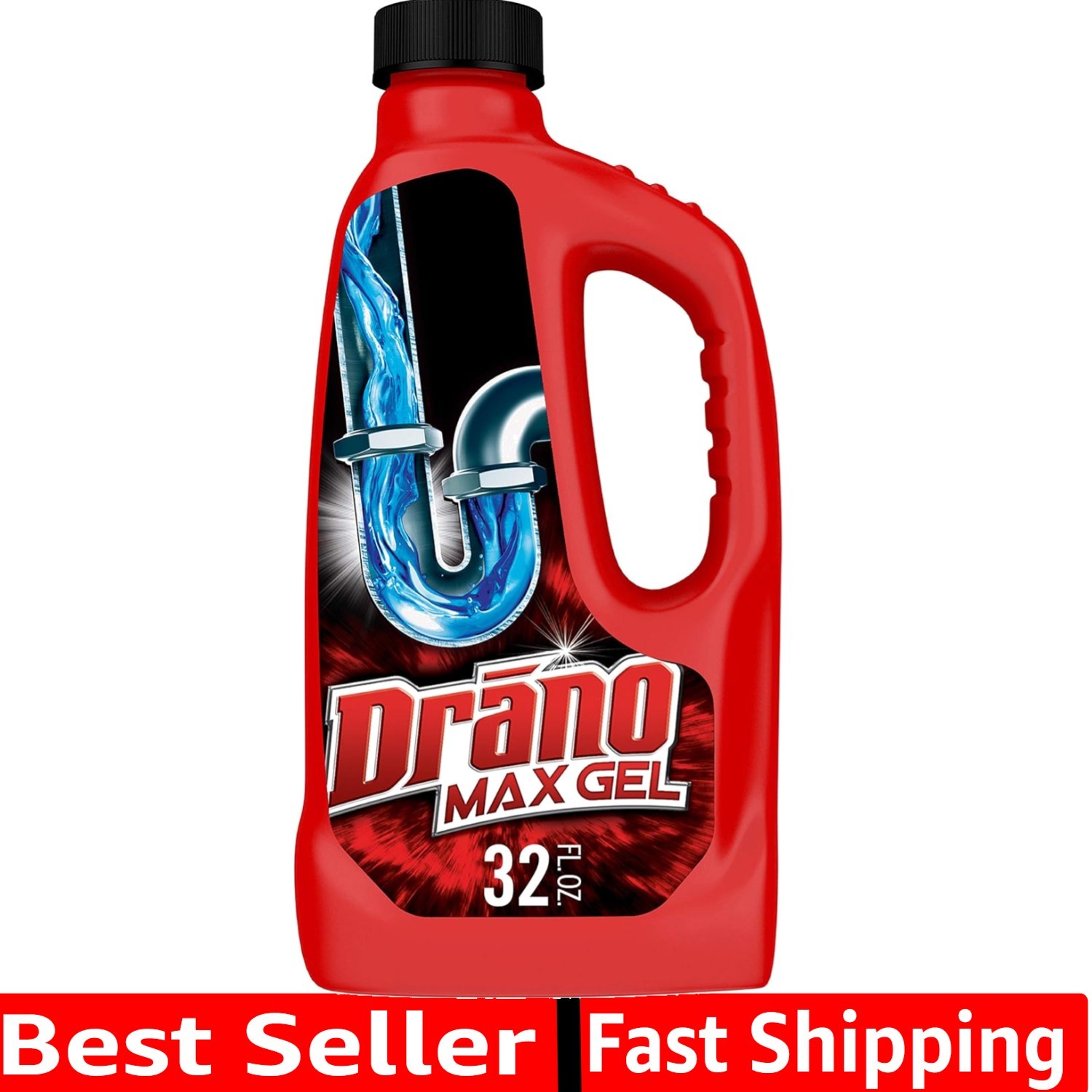 32 oz Max Gel Drain Cleaner – Removes Tough Clogs, Safe on Pipes, Fast Results