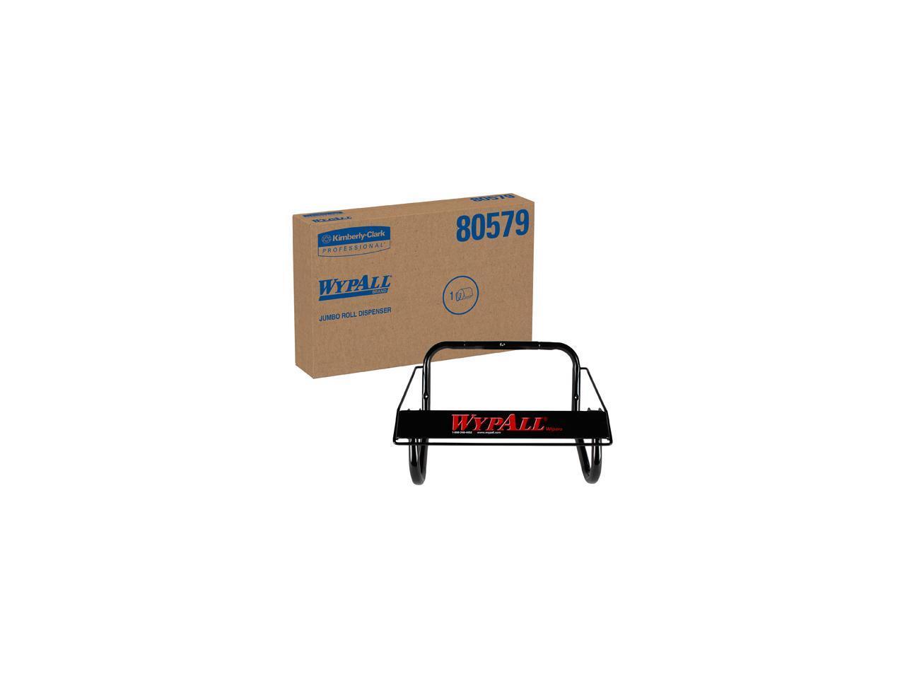 Wall Mounted Dispenser for WypAll and Kimtech Wipes (80579), Jumbo Roll, Black