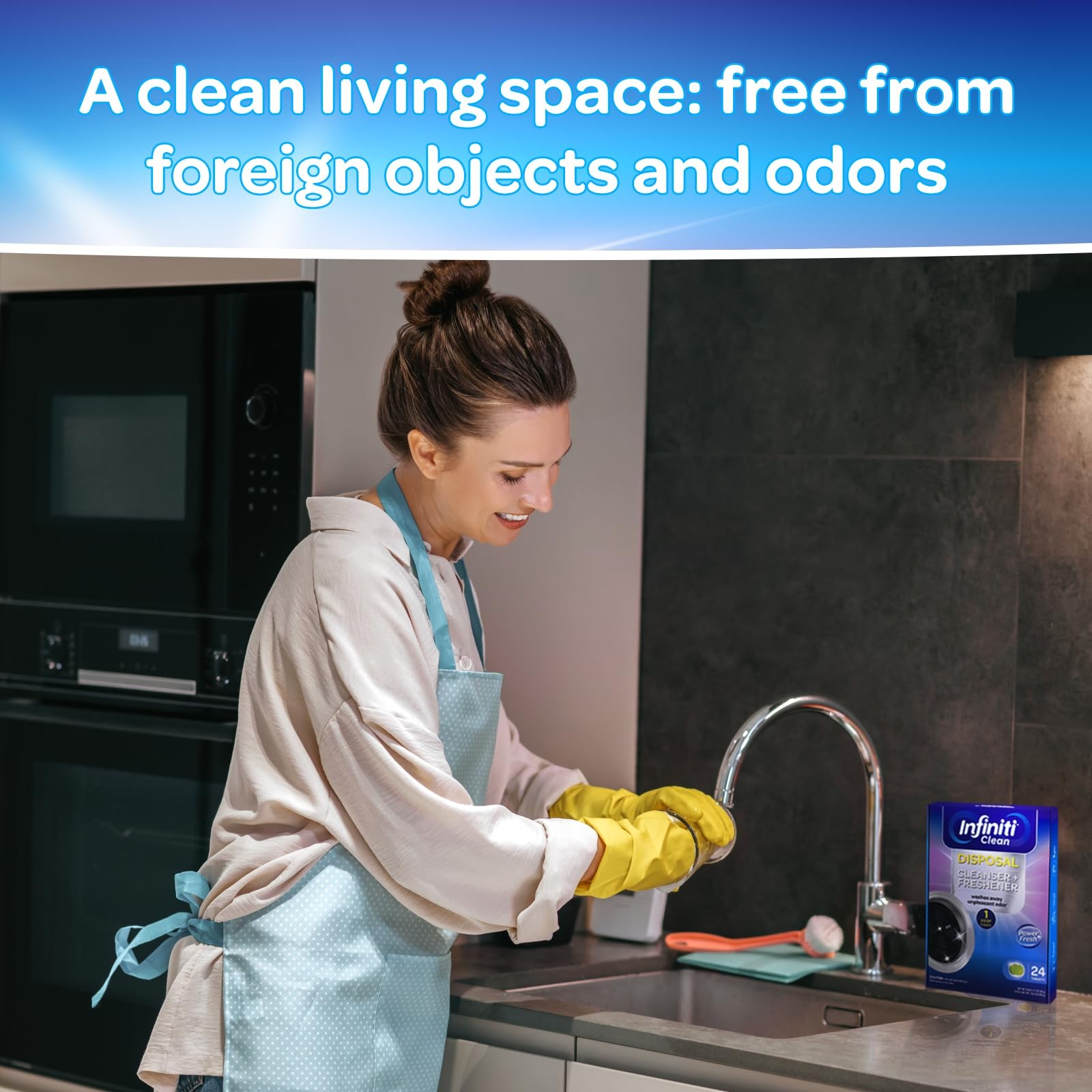 Garbage Disposal Cleaner Deodorizer Tablets Sink Drain Freshener 24 PCS