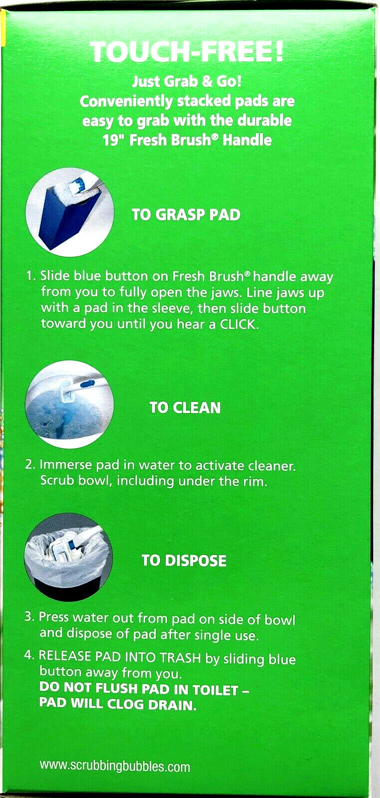 Scrubbing Bubbles One 8 Pack Citrus Fresh Brush Heavy Duty Refills Foam Pads