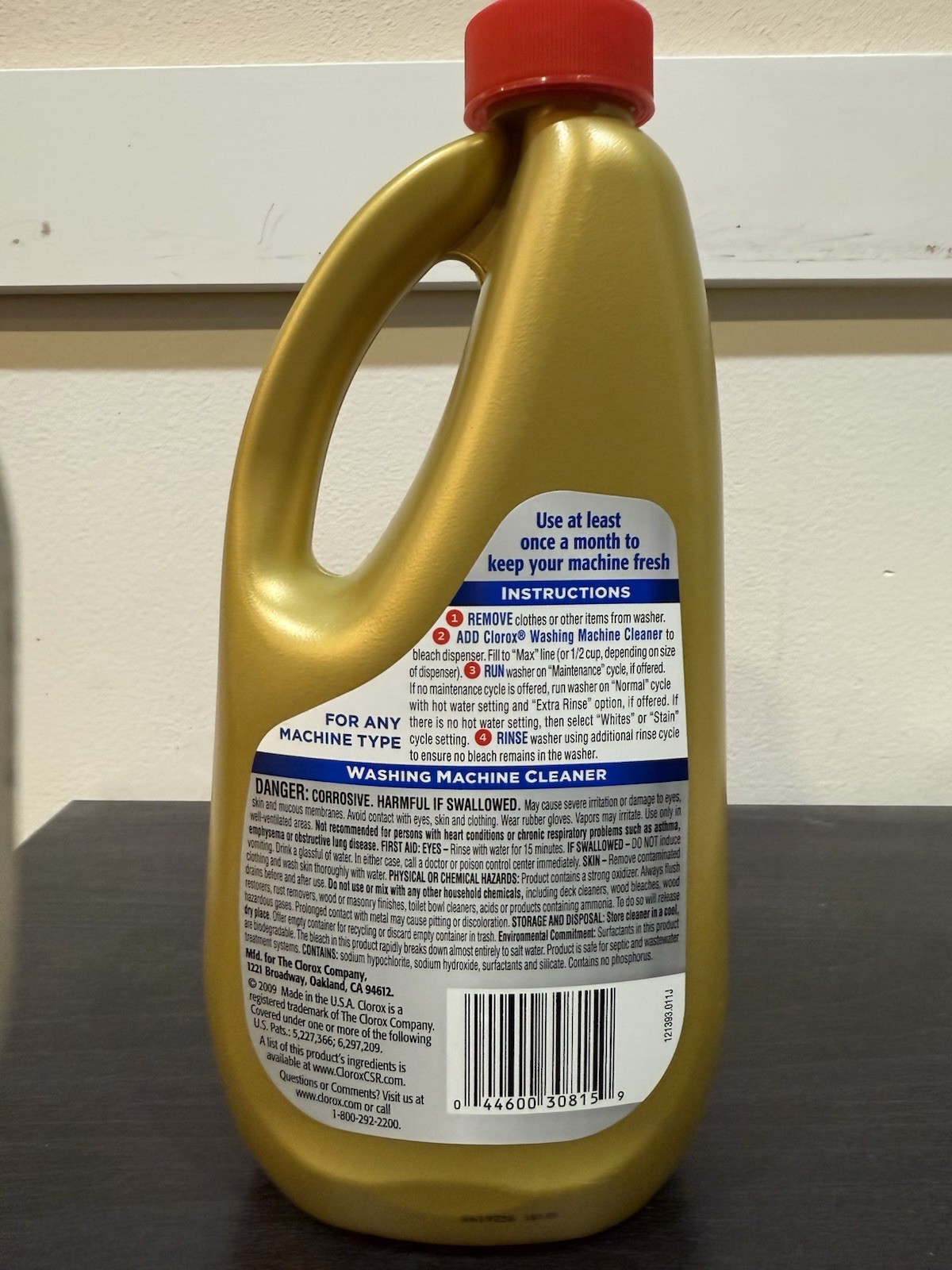CLOROX WASHING MACHINE HE CLEANER 30 FL OZ