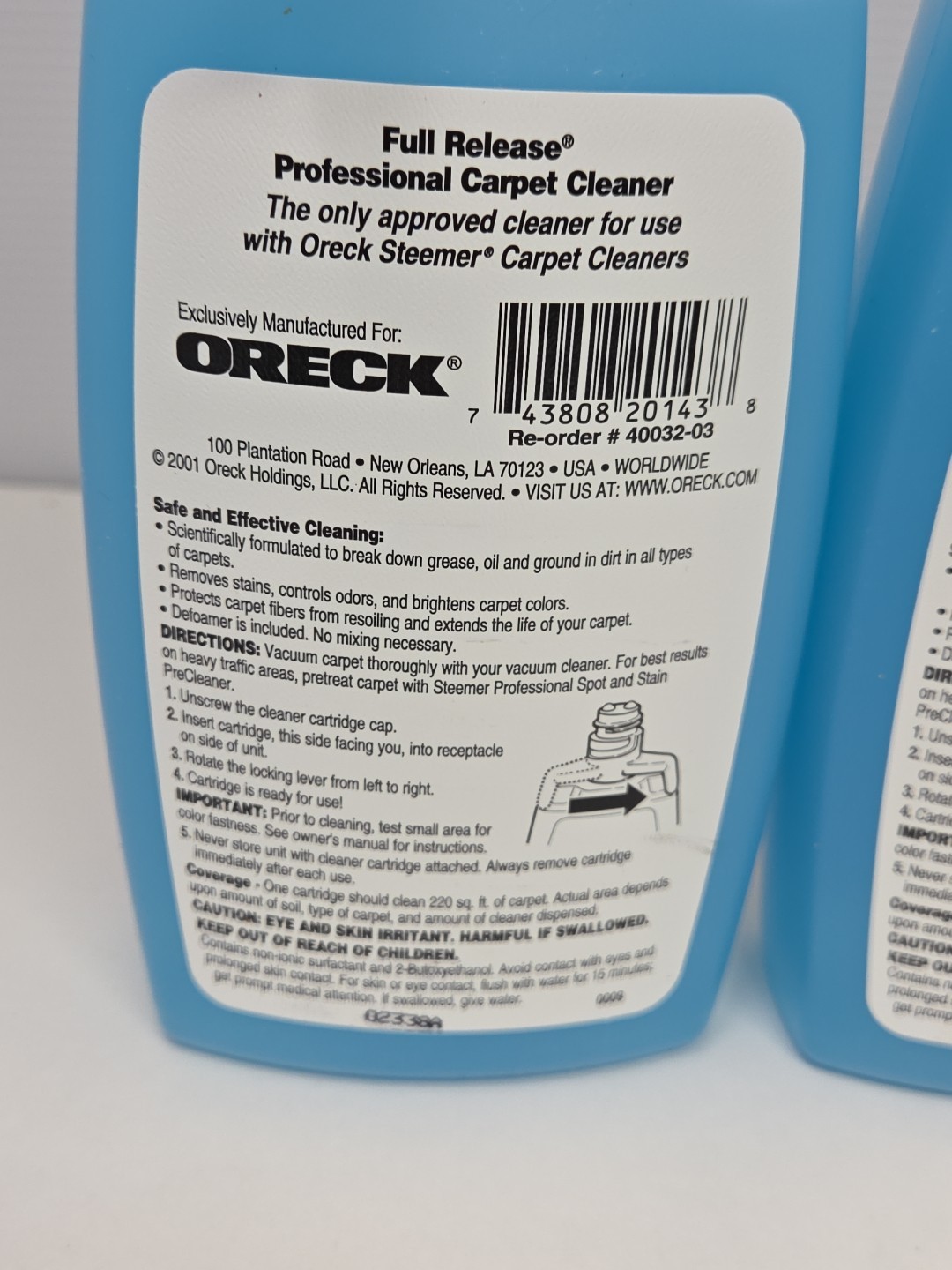 3 Oreck Professional Full Release Carpet & Hard Floor Cleaner SEALED 15 Oz Each