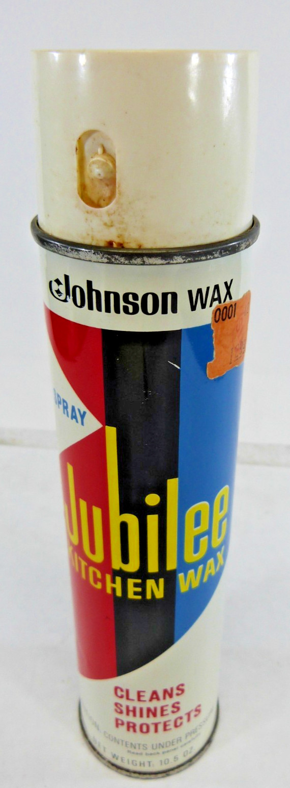 $1.29 VINTAGE JOHNSON WAX JUBILEE KITCHEN WAX 10.5 oz EMPTY SPRAY CAN MOVIE PROP