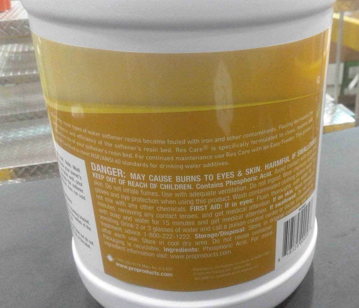 Rescare RK02B All-Purpose Water Softener Cleaner Liquid Refill, 1 Gallon, Pack o