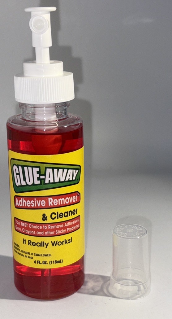 Glue-Away Adhesive Remover Spray Cleans Sticker Price Tag Gum Crayon 4oz-SHIP24H