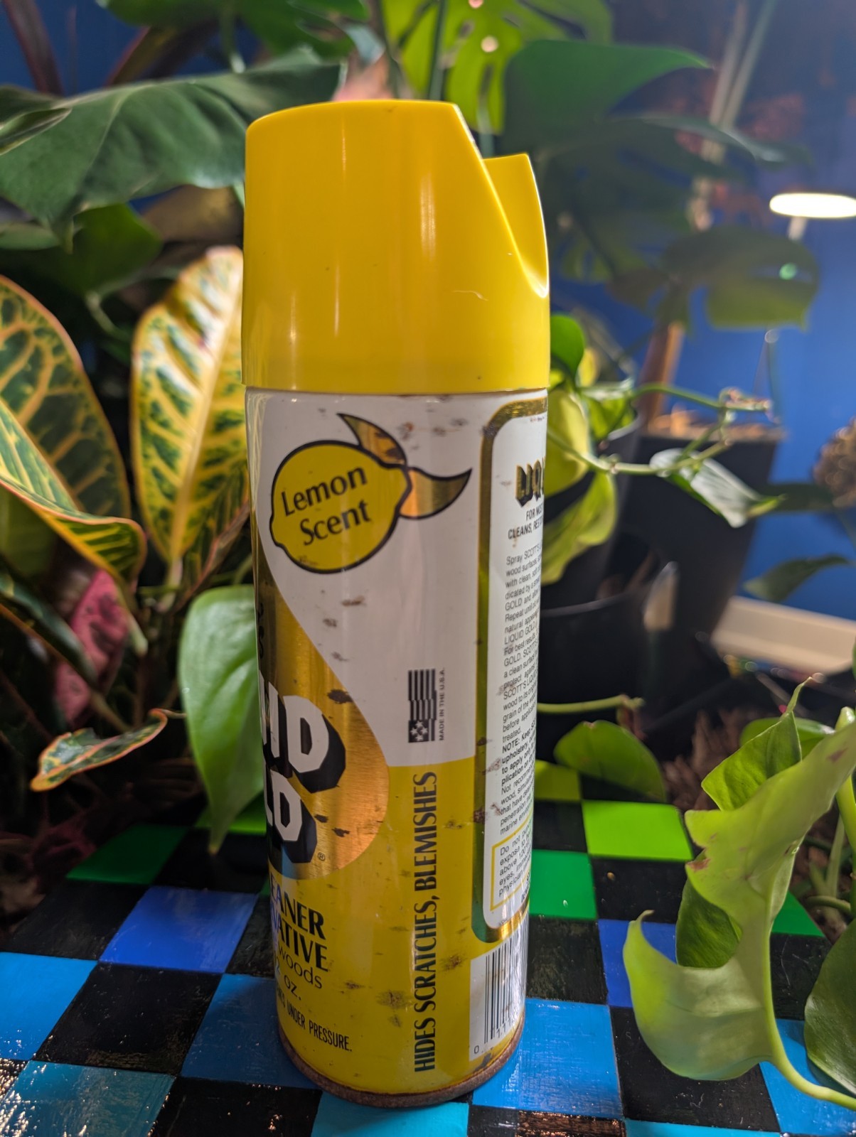 Vintage Scott’s Liquid Gold 14 oz Lemon Scent Wood Cleaner Prop Full 1980s 90s