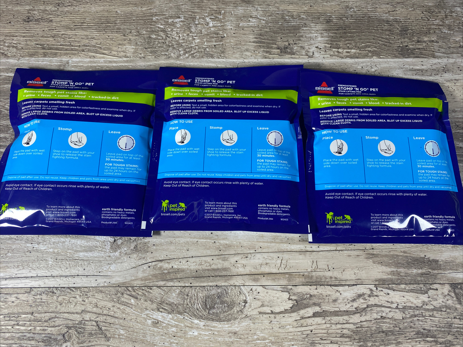 Stomp ‘n Go Pet Stain Lifting Pads # 3 Pack