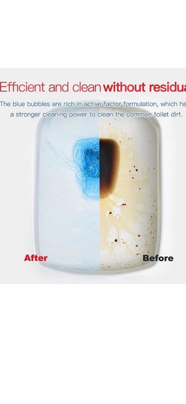 25 Automatic Bleach Toilet Bowl Cleaner Stain Remover Blue Tablet Better Quality