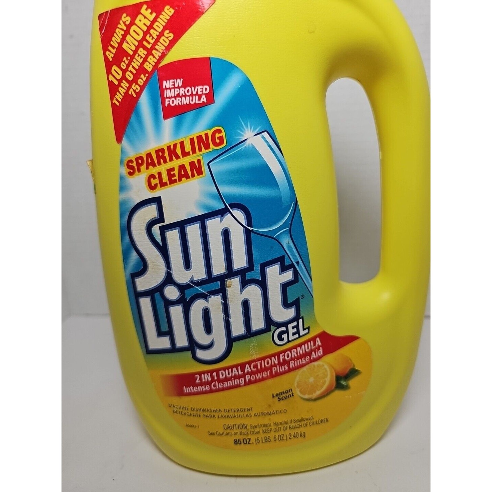 Sun Light Gel Lemon Machine Dishwasher Detergent 2 In 1 Vintage 90s PROP 90%Full