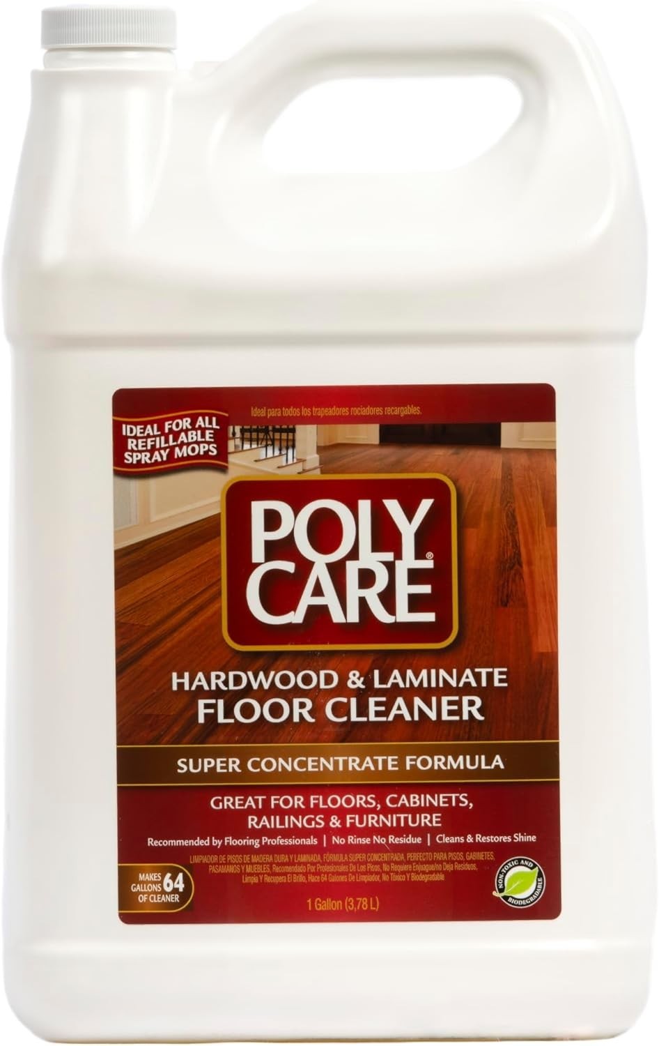 Fresh Scent Hardwood Floor Cleaner – 128 Fl Oz Super Concentrate for All Floors