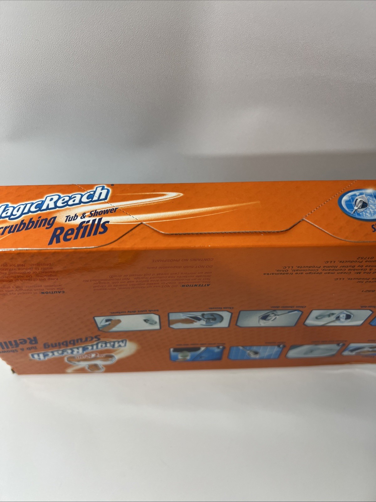 Mr Clean Magic Reach Scrubbing Tub & Shower Refills 8 Foaming Pads NEW SEALED