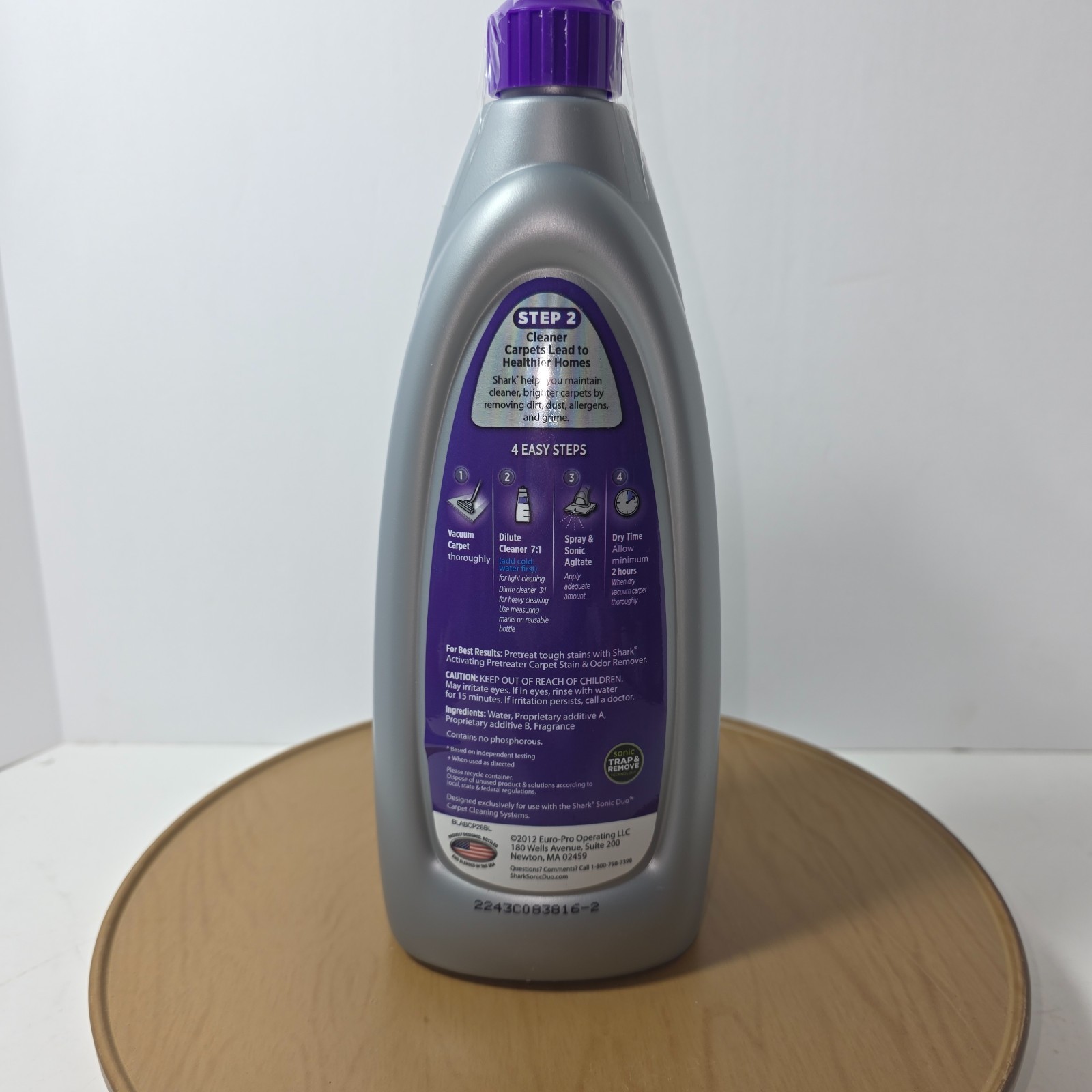 Shark Low Moisture No Rinse Carpet Shampoo English Lavender 28 fl oz Sealed