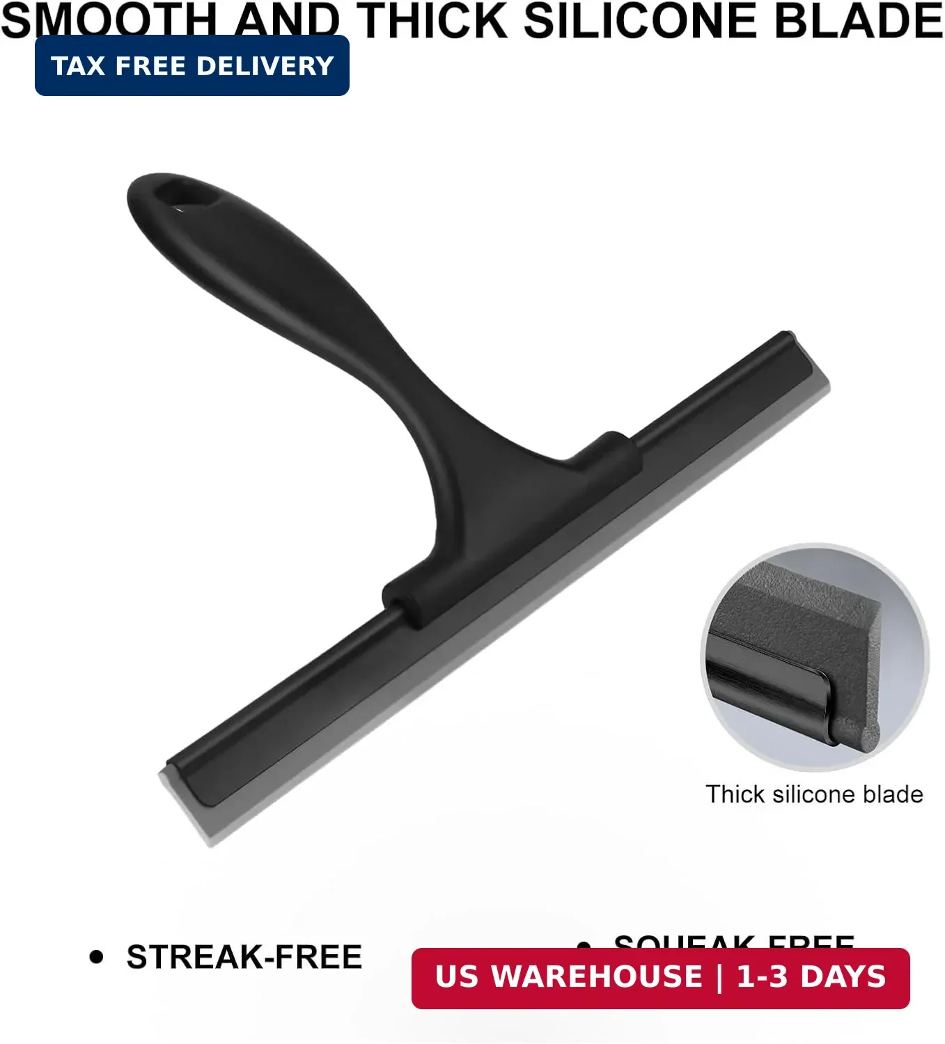 SetSail Squeegee for Shower Glass Door Stainless Steel Shower Squeegee for Glass