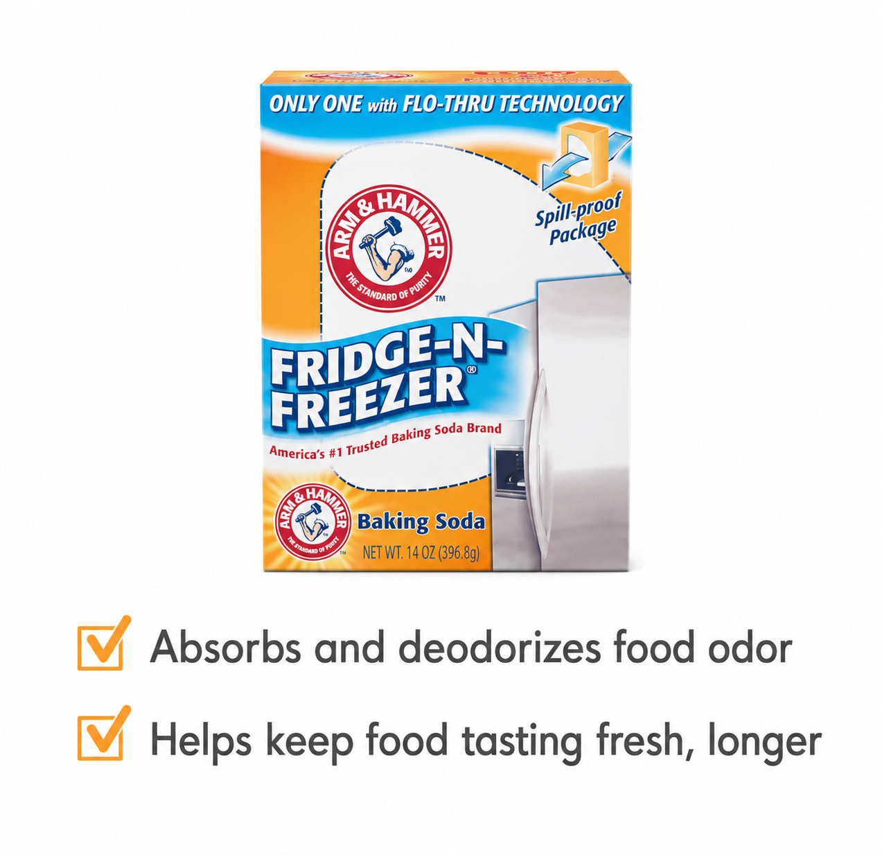 14 oz. Baking Soda Fridge-N-Freezer Odor Absorber (6 pack)