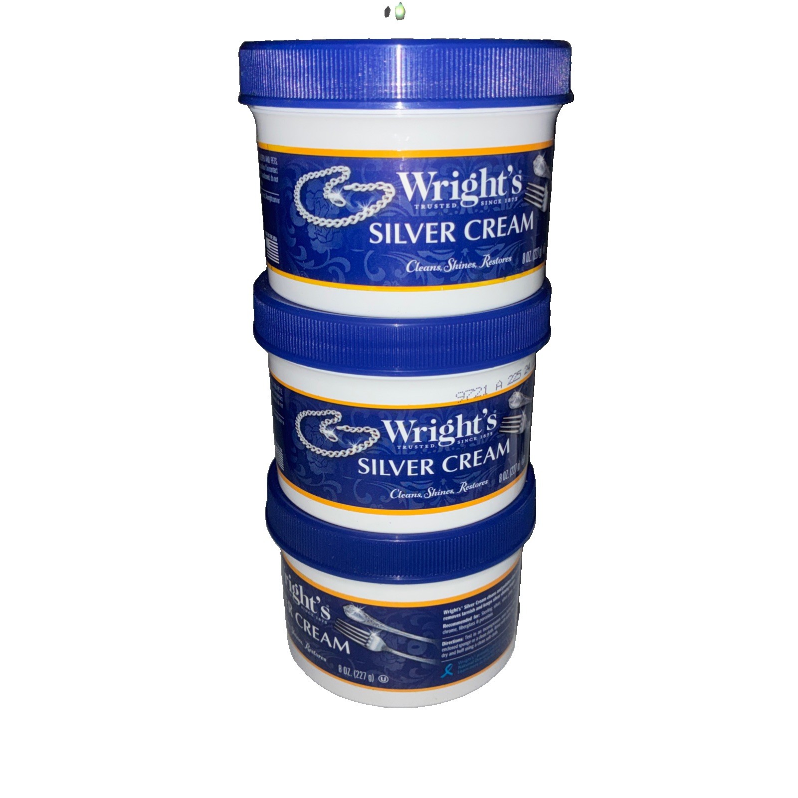 Wright’s Silver Cleaner and Polish Cream – 8 Oz 3 Pack
