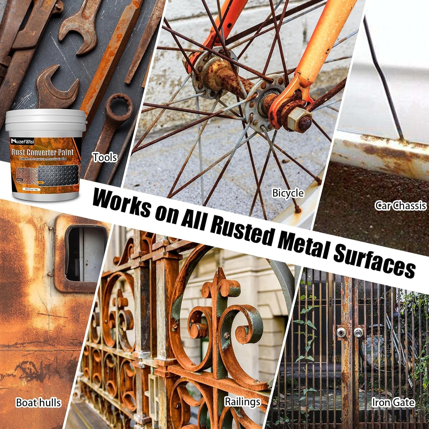 2 in 1 Rust Converter Primer 35oz Stops Rust Heat Resistant Coating Paint