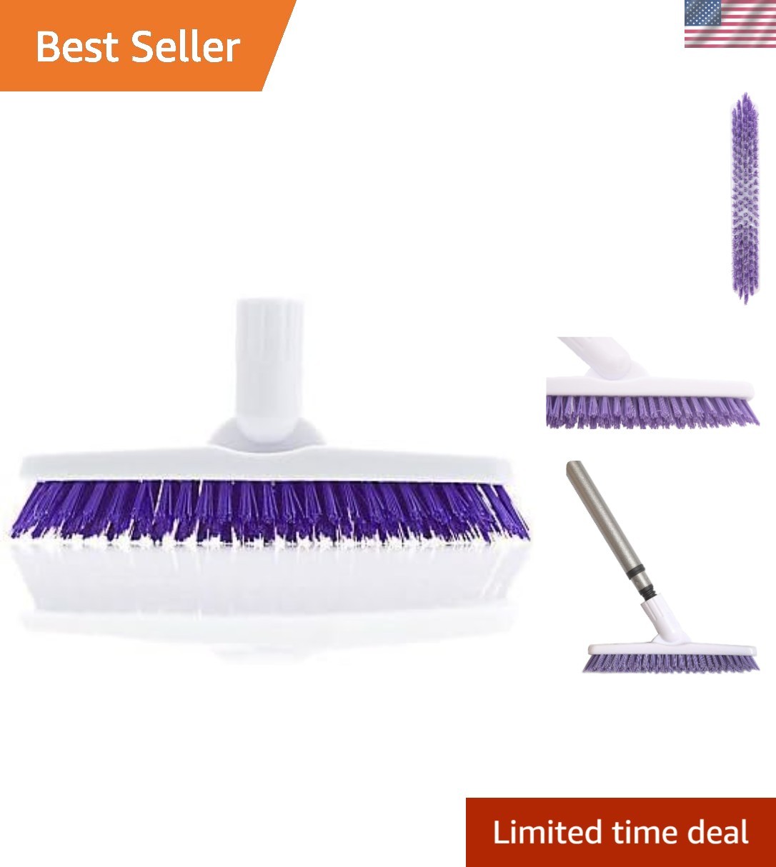 Versatile 9″ Tile & Grout Brush Head – Durable, Adjustable, Scratch-Free Design