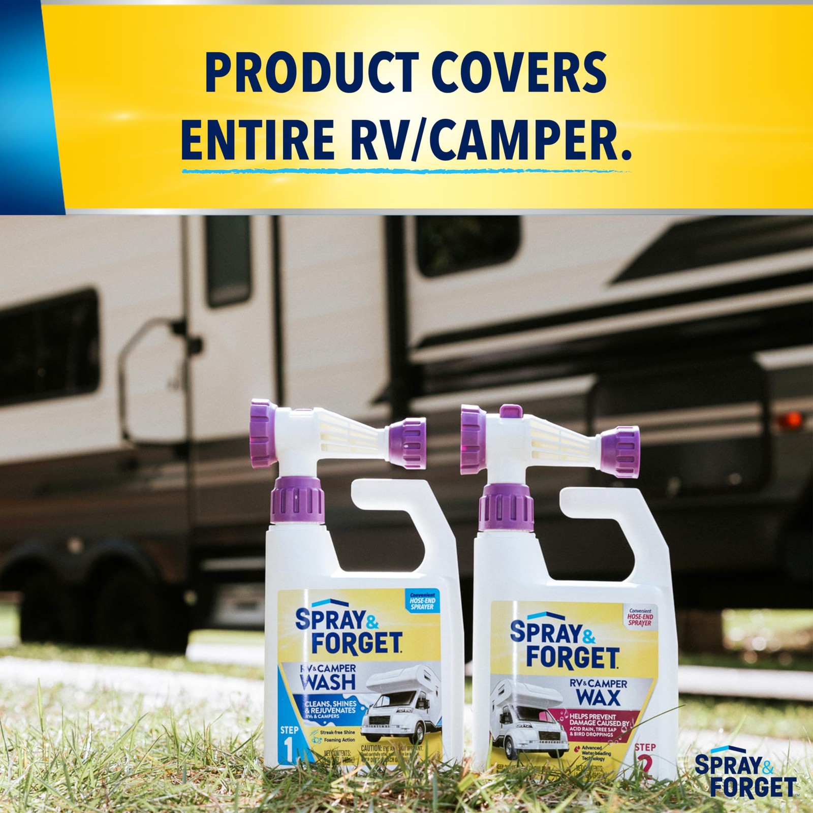 RV & Camper Wash and Wax Combo, Includes RV & Camper Wash (1 Quart) and RV & …