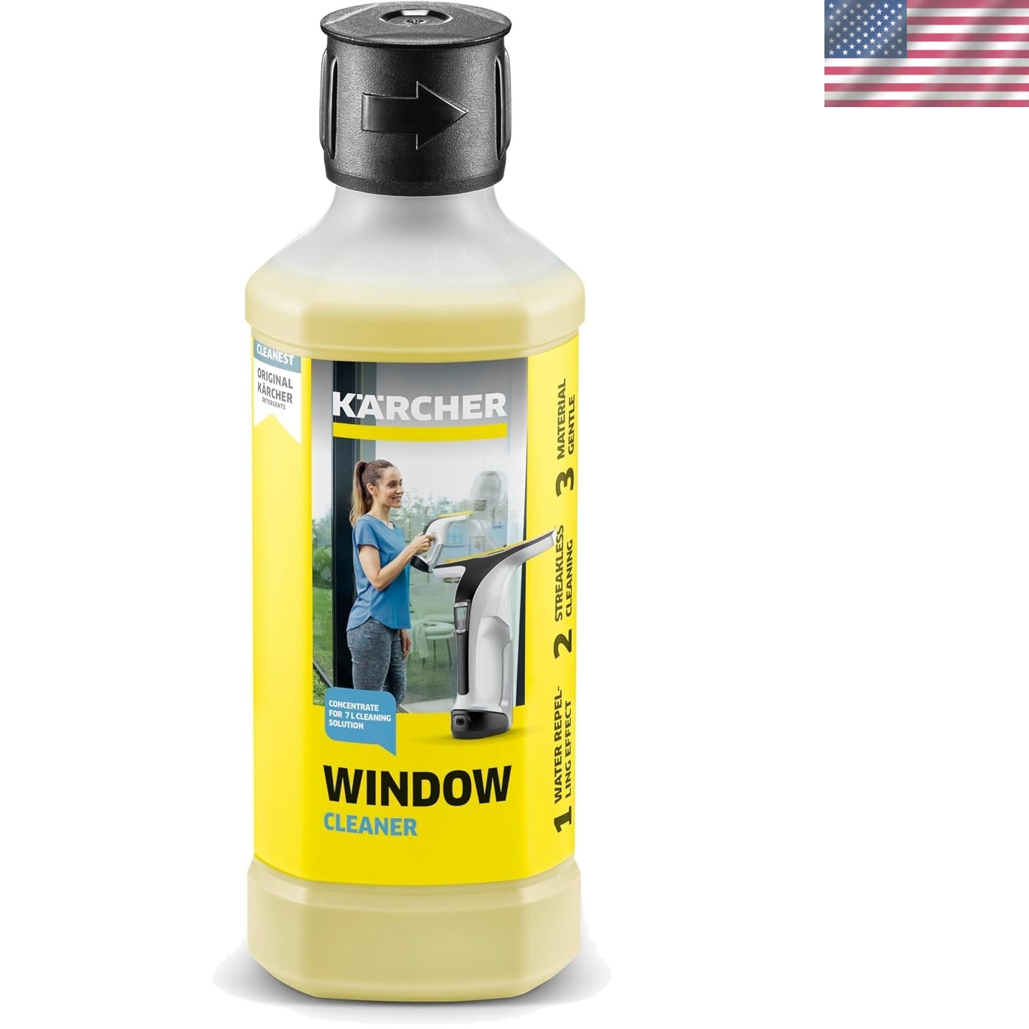 Biodegradable Window Cleaner Concentrate – Streak-Free, Lemon Scented 16.9 Oz