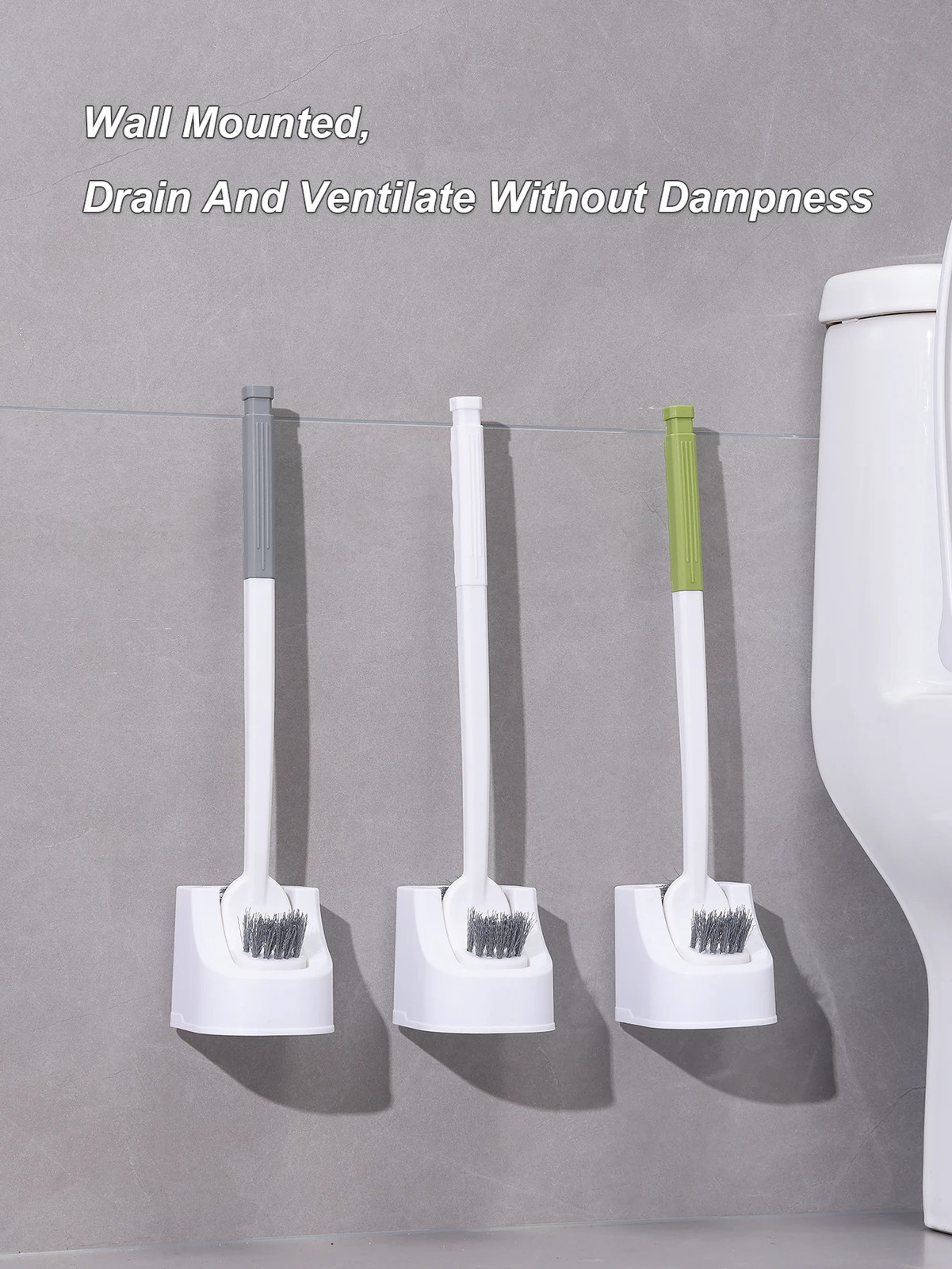 1/2pcs Household Toilet Brush With No Dead Corners No Punching In The…