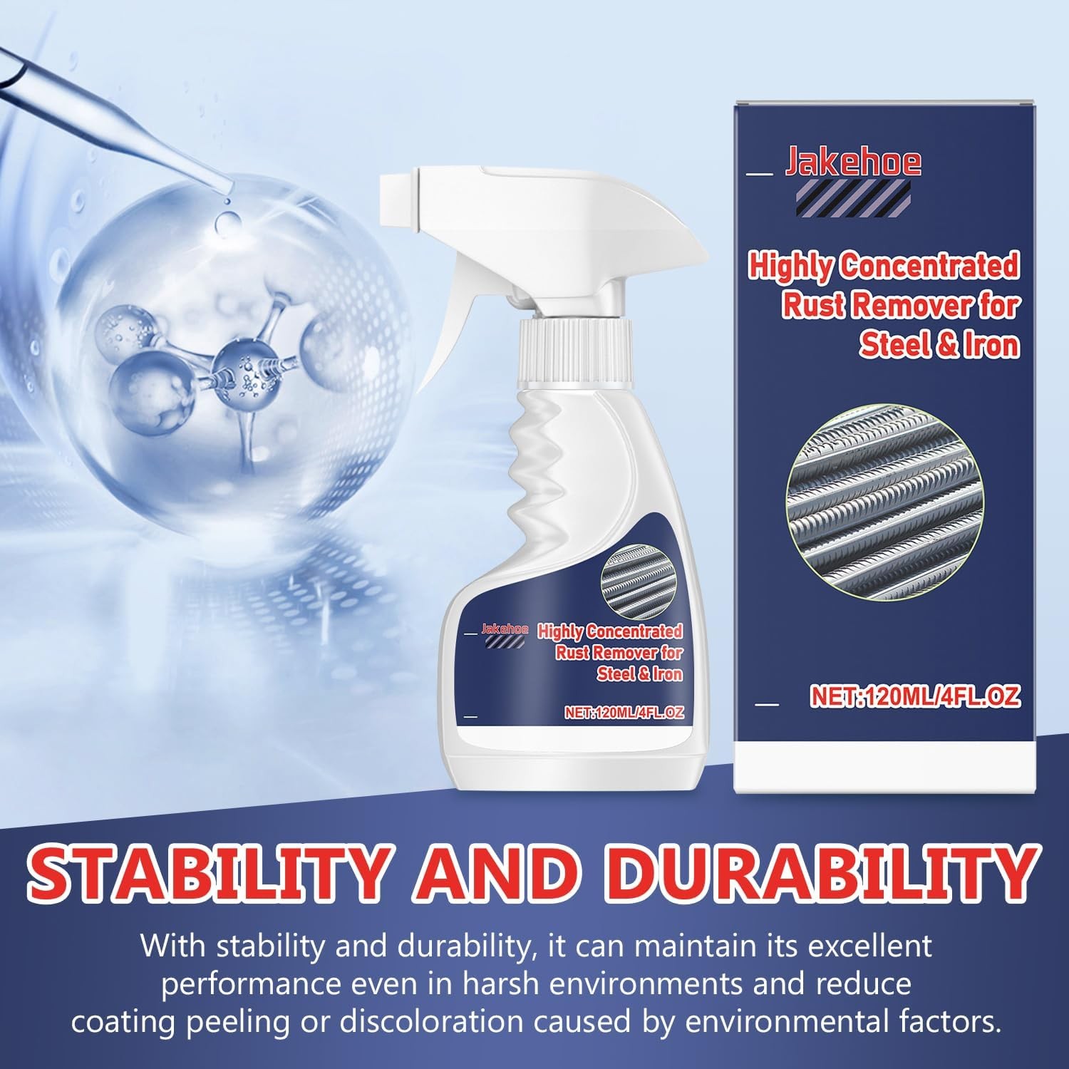Heavy Duty Rust Removal for Metal,Multipurpose Rust Remover Spray,Stainless S…