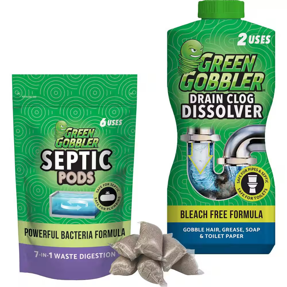 31 Oz. Drain and Toilet Clog Dissolver with Septic Tank Treatment Pods Drain Cle