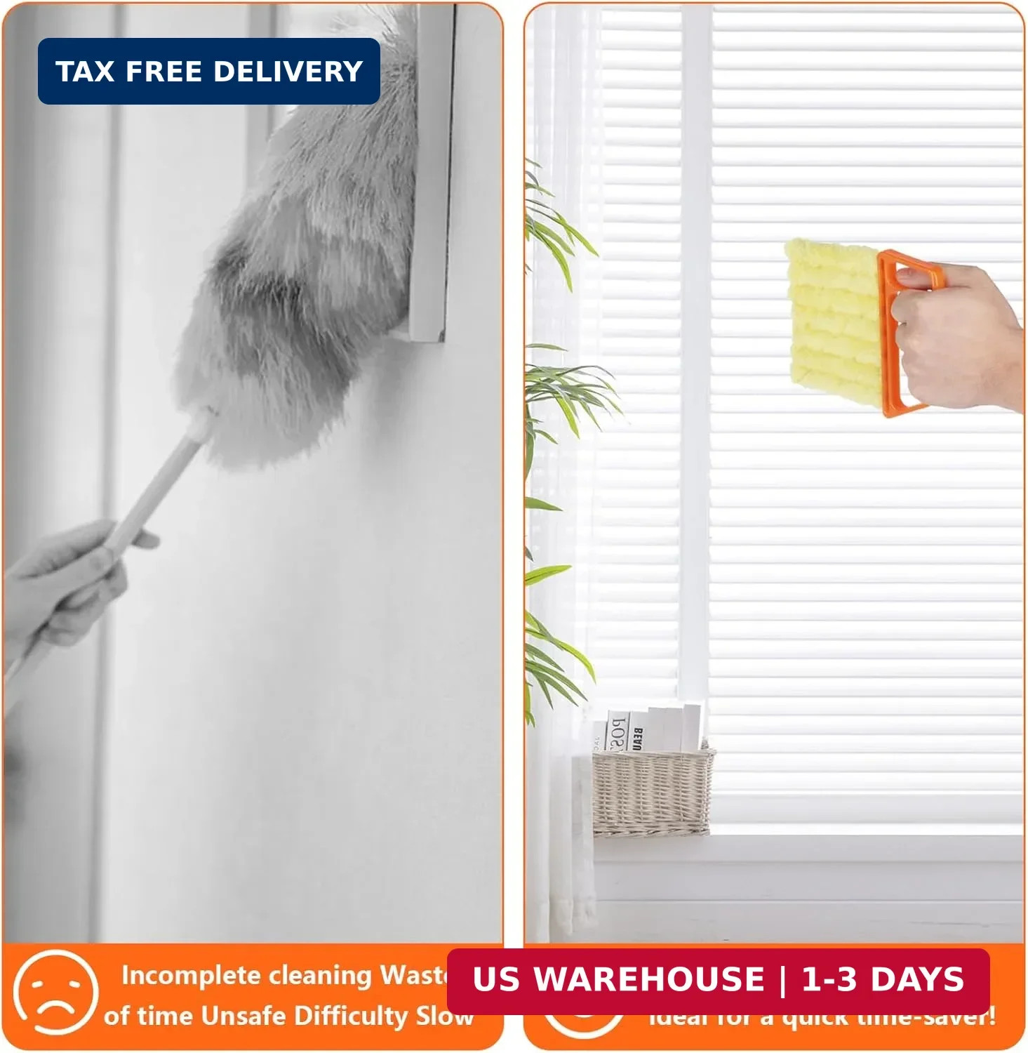 4Pcs Window Venetian Blind Cleaner Duster Tool,Feather Blind Duster for Cleaning