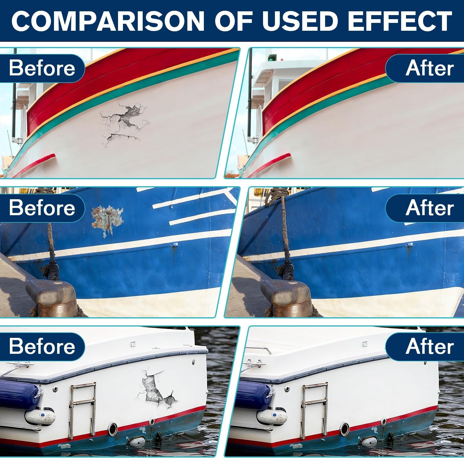 Fiberglass Boat Repair Kit – Marine-Grade Gel Coat Repair Kit for Boats Fiber…
