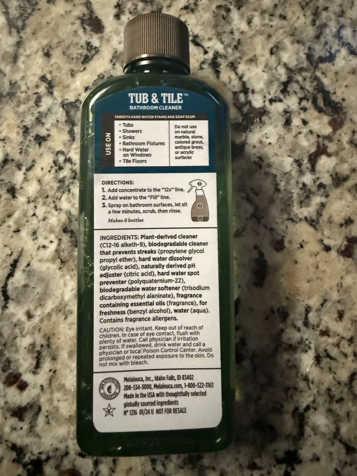 Melaleuca Ecosense TUB & TILE 12x Super-Concentrated Bathroom Cleaner NEW SEALED