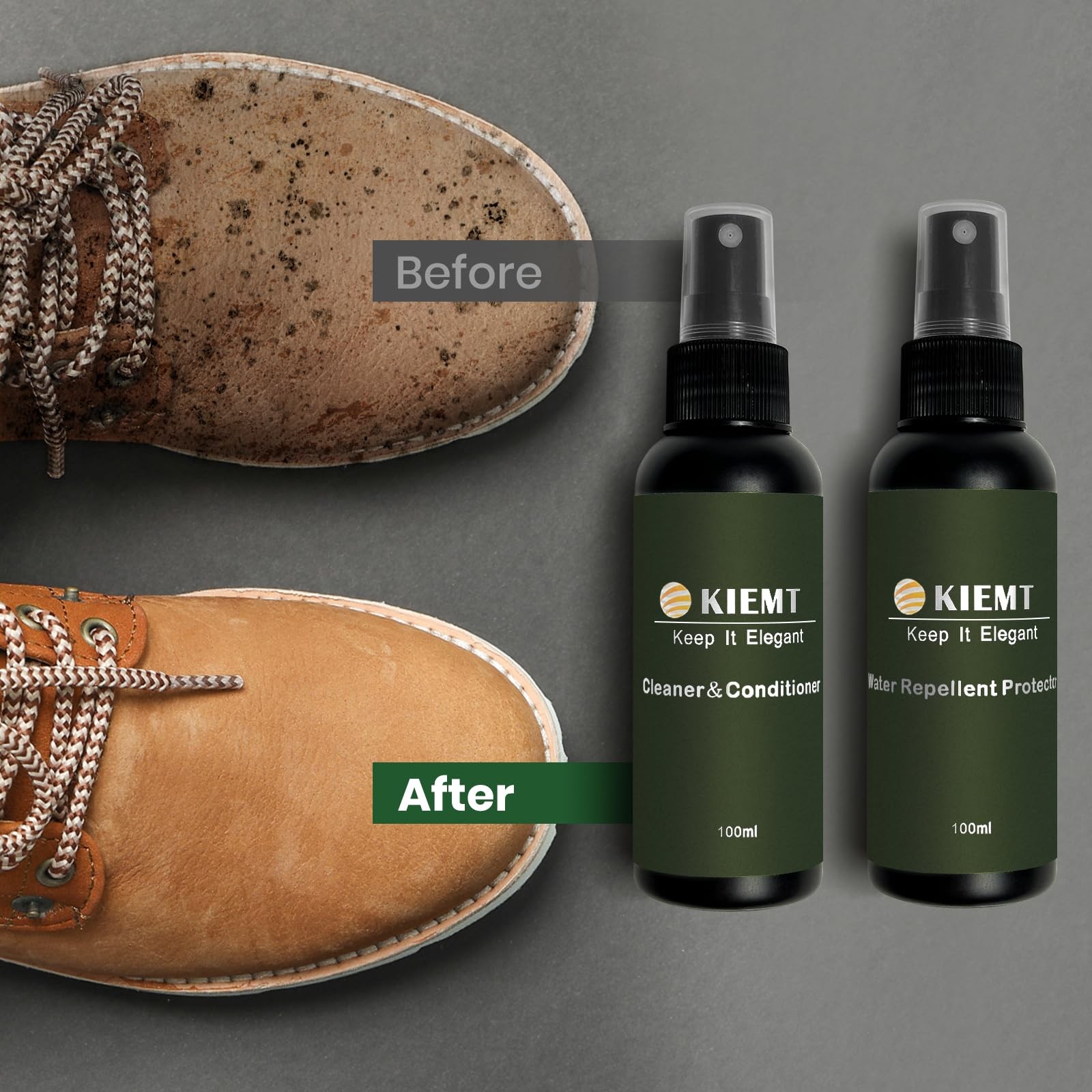 KIEMT Premium Suede and Nubuck Care kit,Leather Cleaner and Conditioner,Suede…