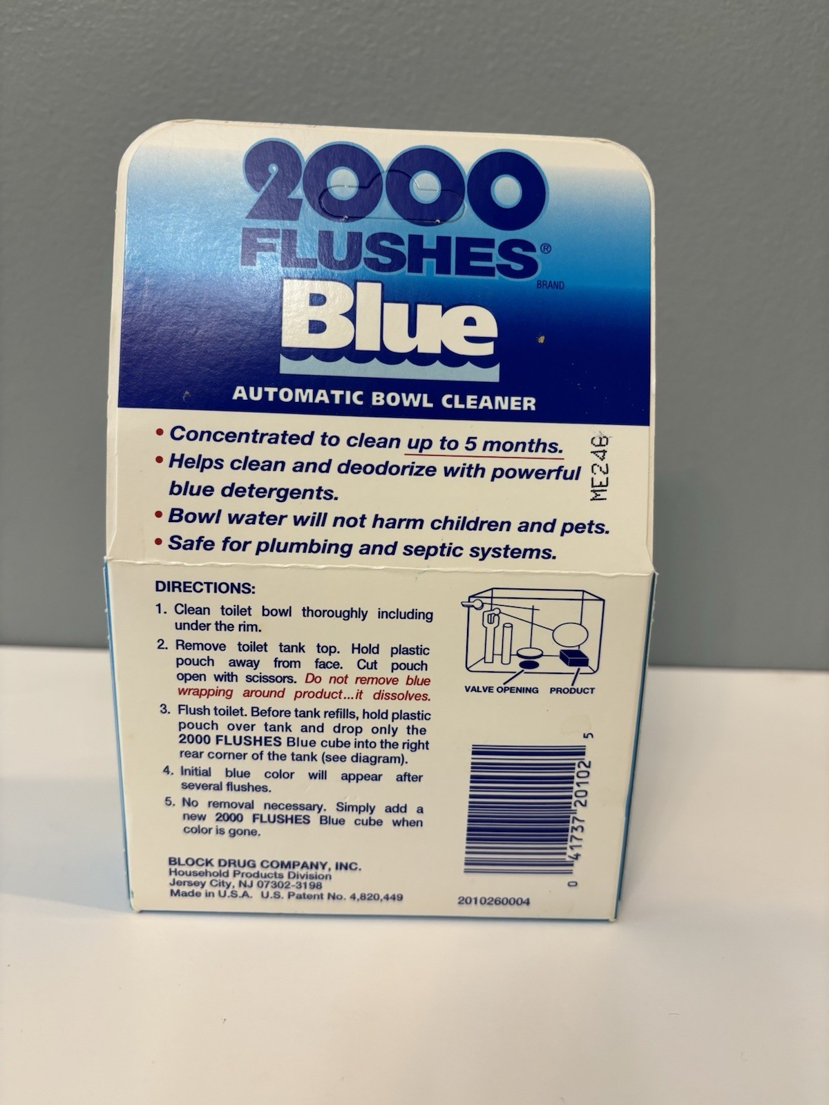 2000 Flushes Blue Automatic Toilet Bowl Cleaner 3.5 oz – New