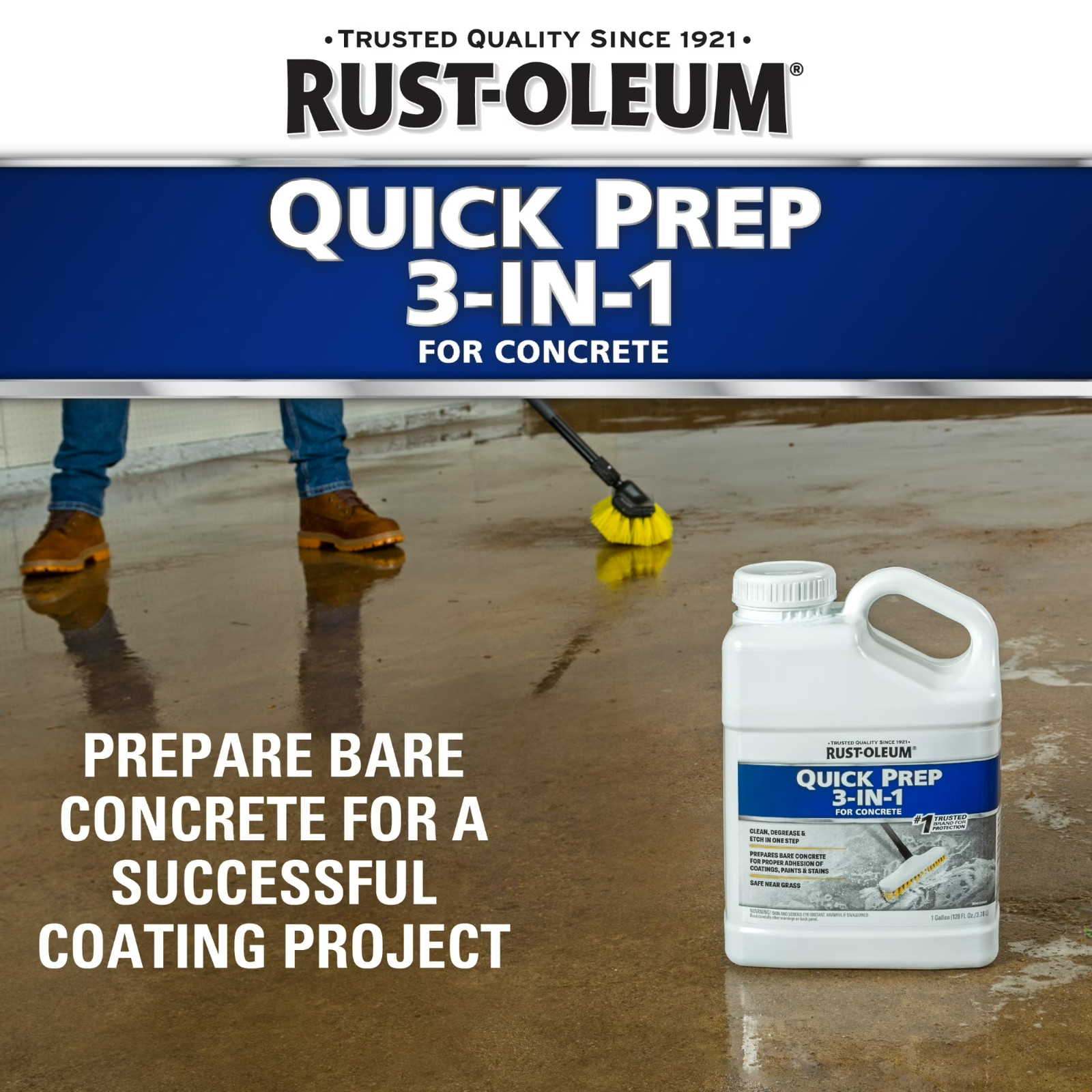 (2 pack) Rust-Oleum Quick Prep 3-in-1 Cleaner, Degreaser & Etch-362970, Gallon