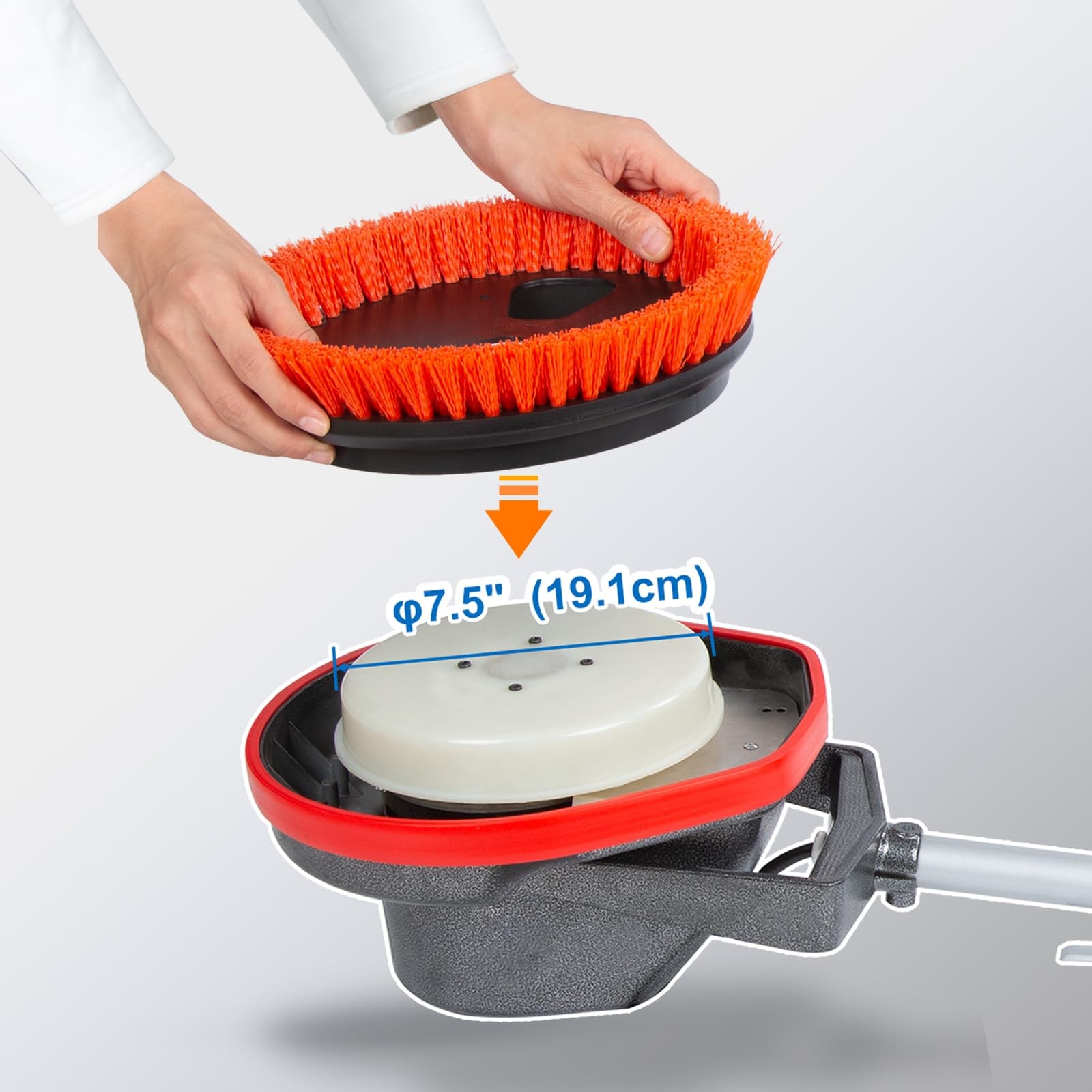 Commercial Scrub Brush for Orbital Floor Scrubber, Compatible with Oreck Orbi…