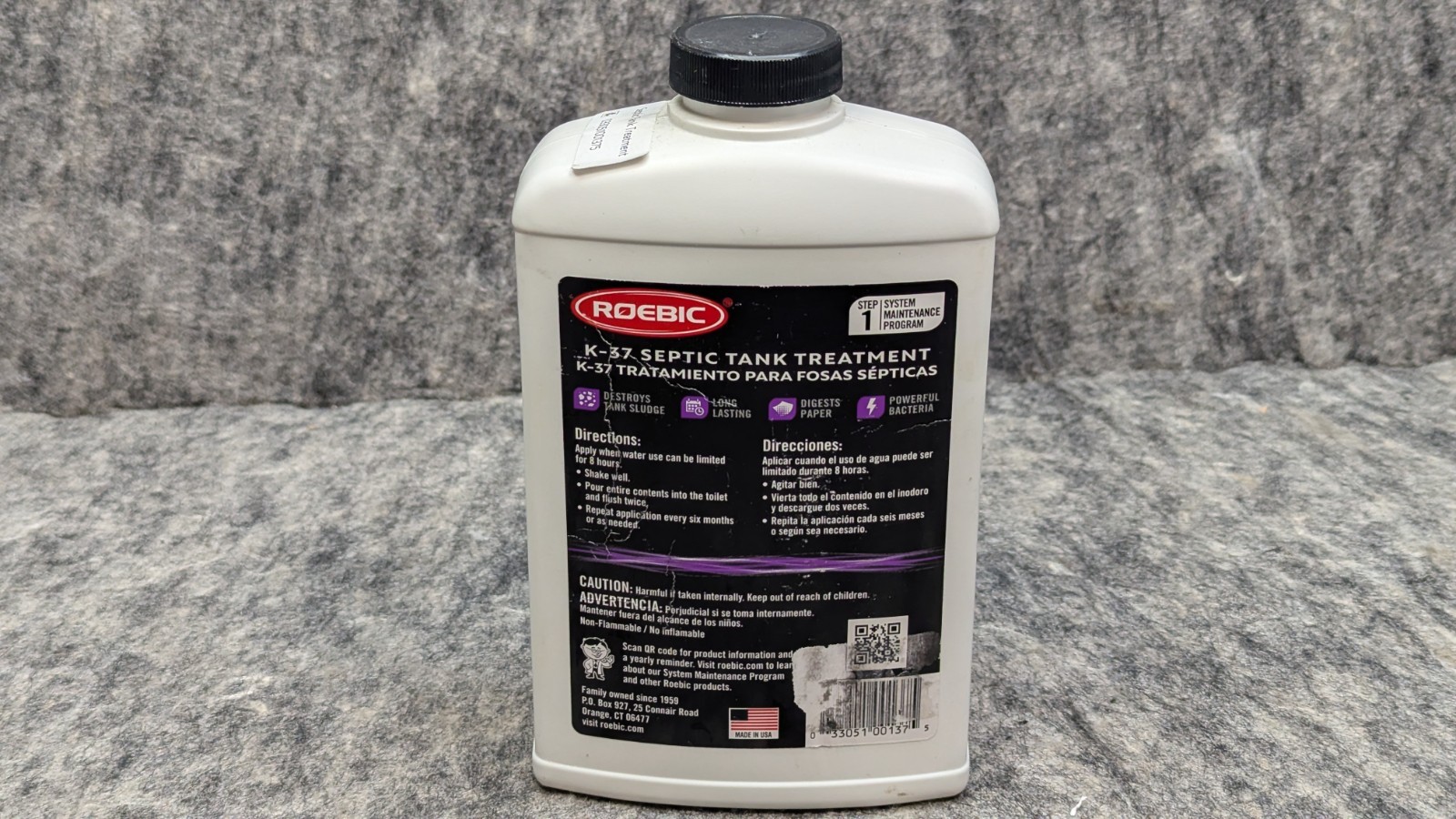 Roebic K-37-Q Septic Tank Treatment Removes Clogs Environmentally Friendly 32 fl