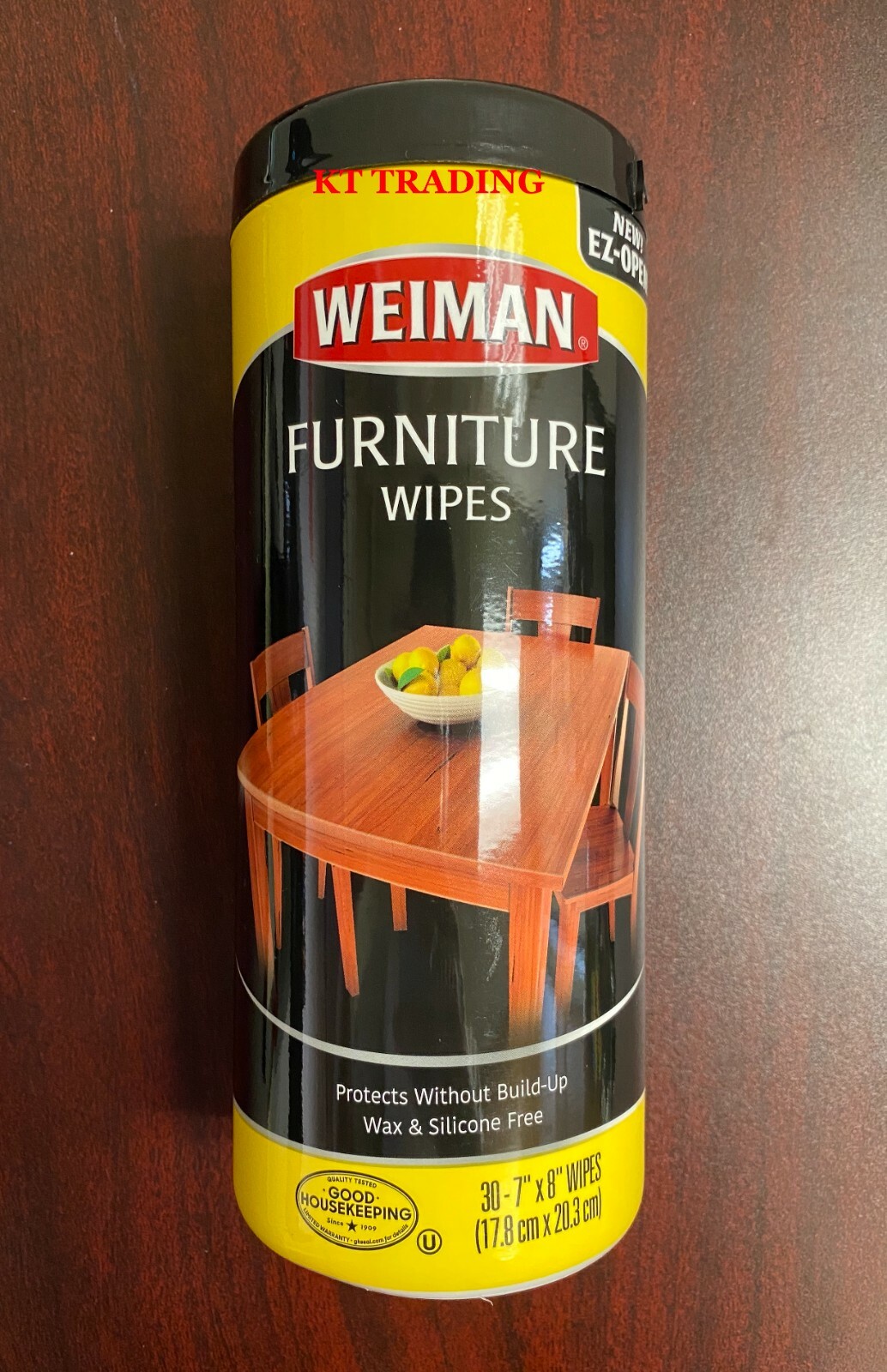 Weiman Wood Cleaner Protect & Polish Furniture Non-Toxic UV Protection 30 Wipes