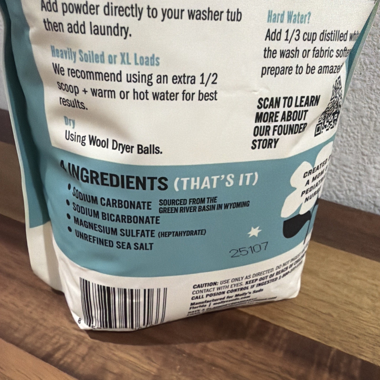 Molly’s Suds Laundry Powder Unscented 70 Loads 47 oz Safe Ingredients