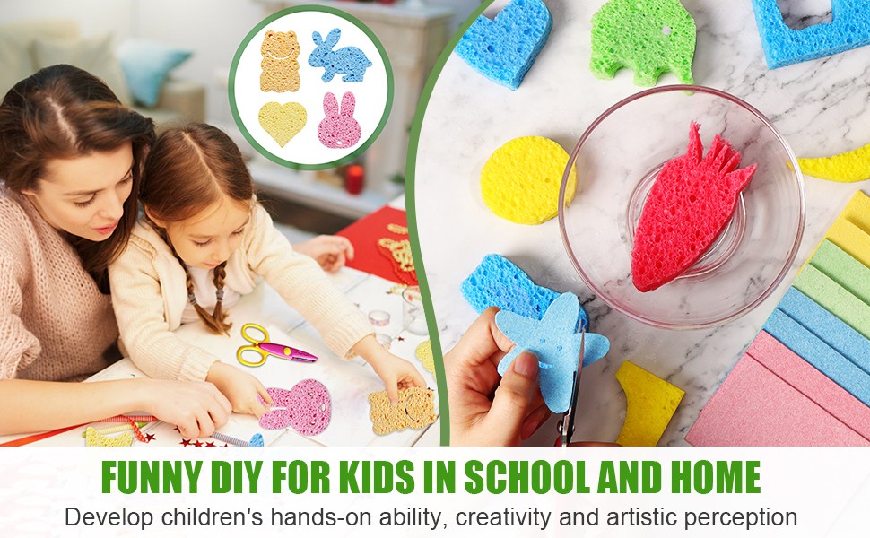 Cleaning Scrub Colored Sponge,Non-Scratch Kitchen Cellulose Dishwashing