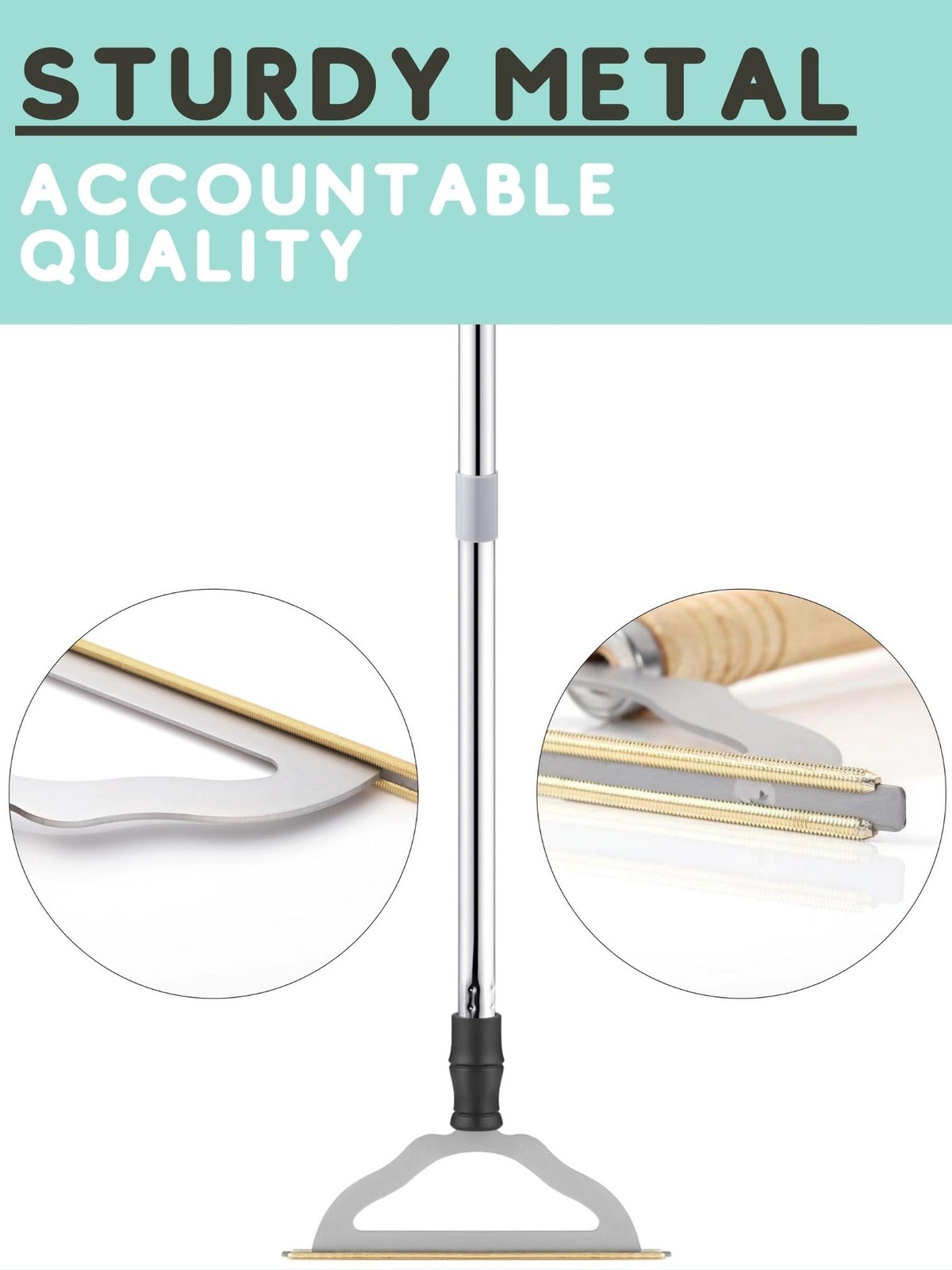Pet Hair Remover for Carpets, Adjustable Long Handle Carpet Rake for Dog Cat …