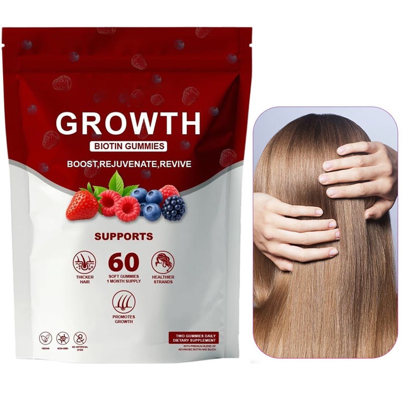 Hair Growth Gummies – Biotin, Vitamins Plant Extracts, Supports Health…