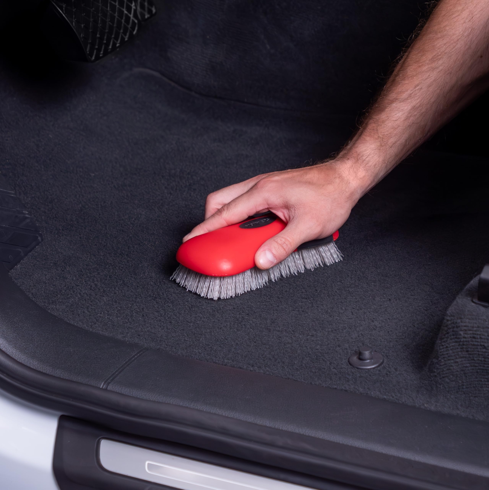 Stiff Bristle Carpet And Upholstery Cleaning Scrub Brush For Automotive Home Cou